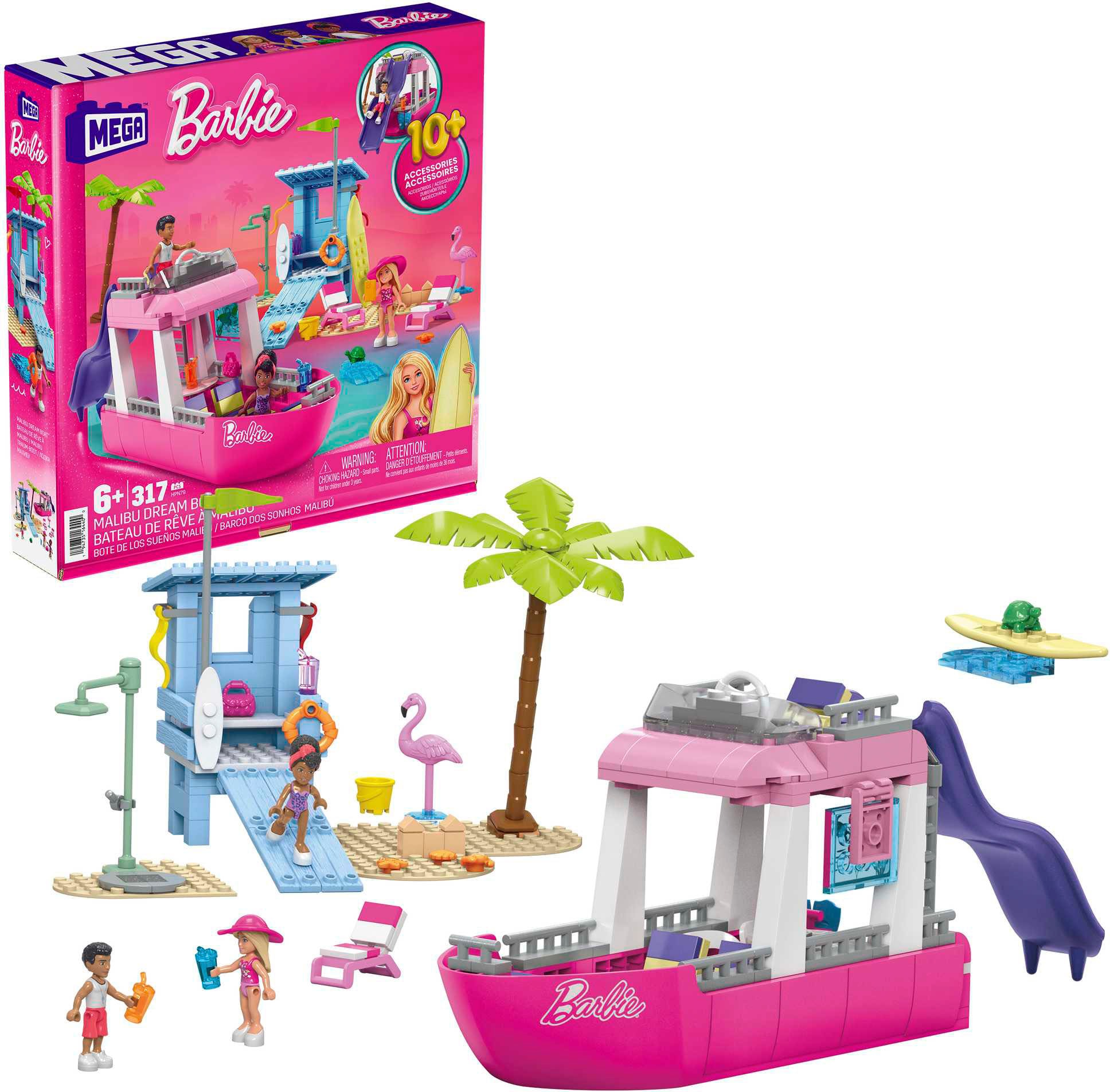 Barbie Puppen Fahrzeug »MEGA Traum-Boot«, (Set, 317 tlg.)