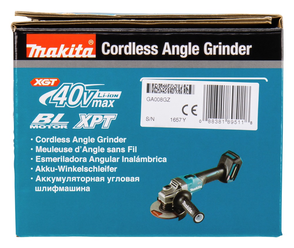 Makita Akku-Winkelschleifer »»GA008GZ««, (XGT, 40V max., 125 mm), ohne Akku, ohne Ladegerät