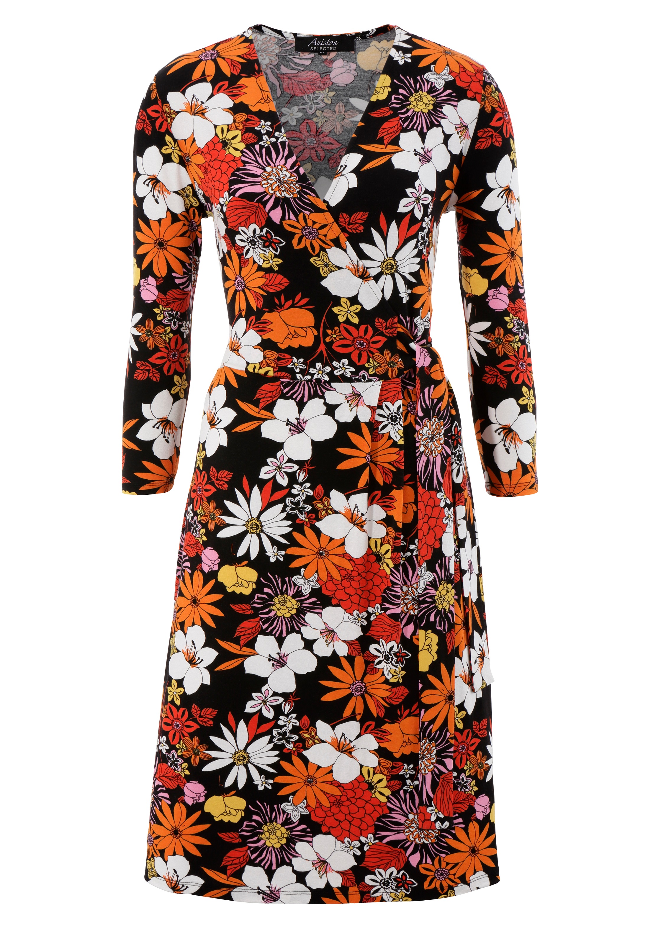 Aniston SELECTED Jerseykleid, mit farbenfrohem Blumendruck