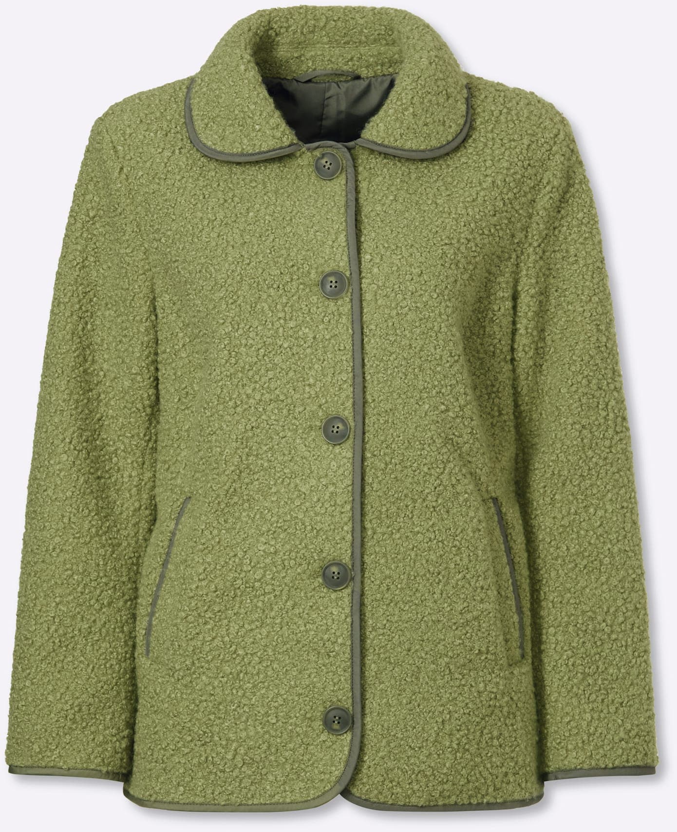 Inspirationen Bouclèjacke ohne Kapuze