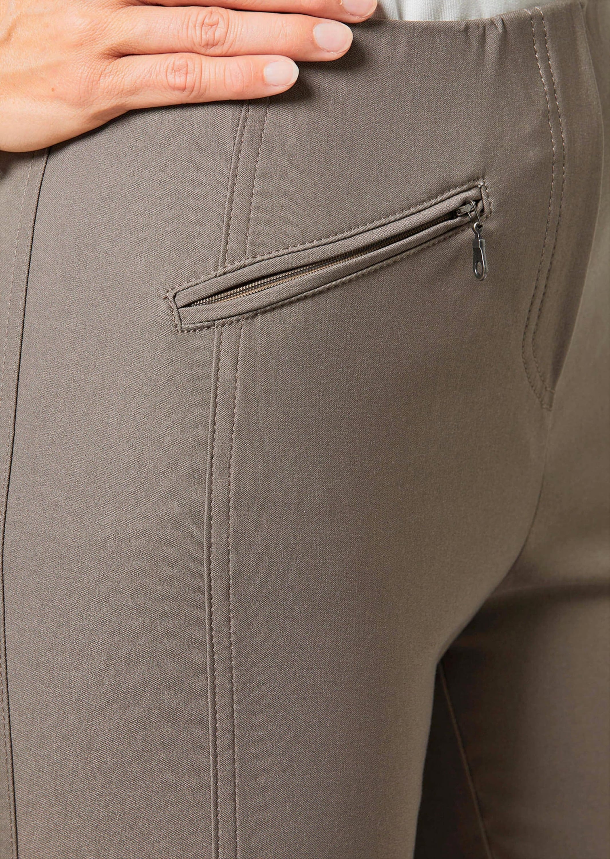 GOLDNER 2-in-1-Hose »Kurzgröße Wärmende Schlupfhose LOUISA in knitterarmer Ware«