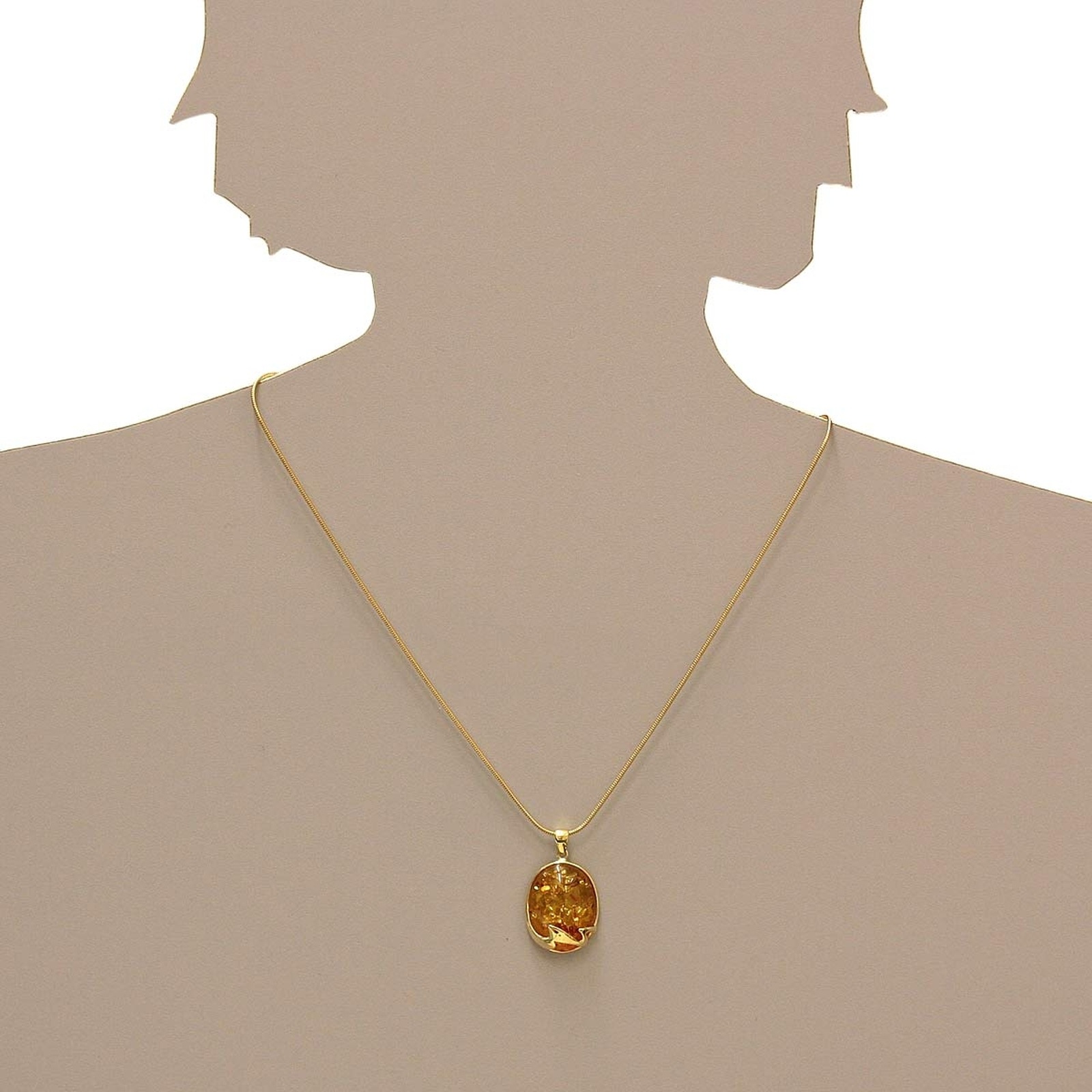 OSTSEE-SCHMUCK Kettenanhänger »- Wencke - Gold 333/000 - Bernstein«