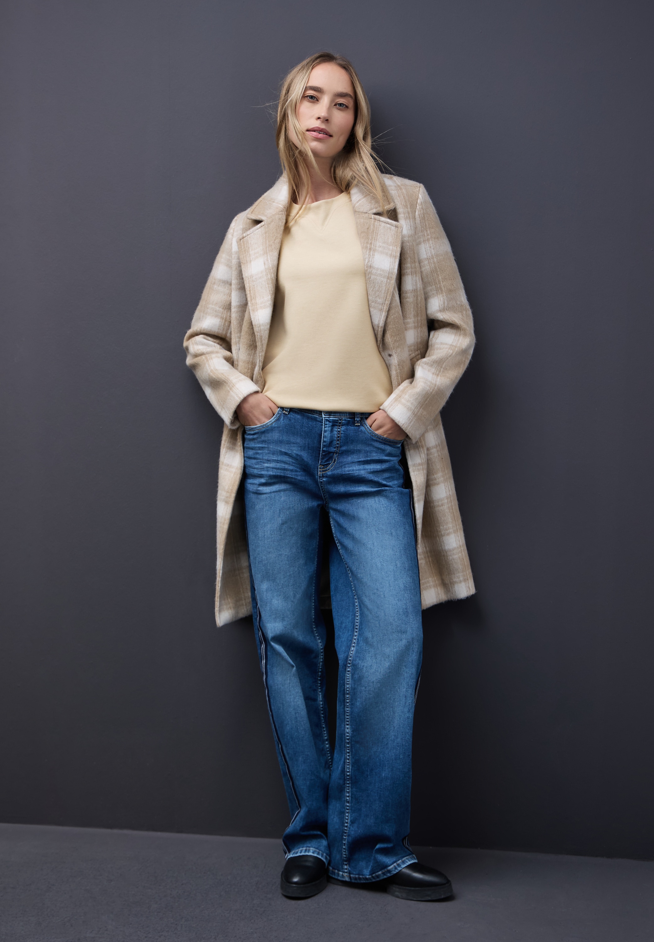 STREET ONE Sweater , Rundhals mit Ripp-Detail
