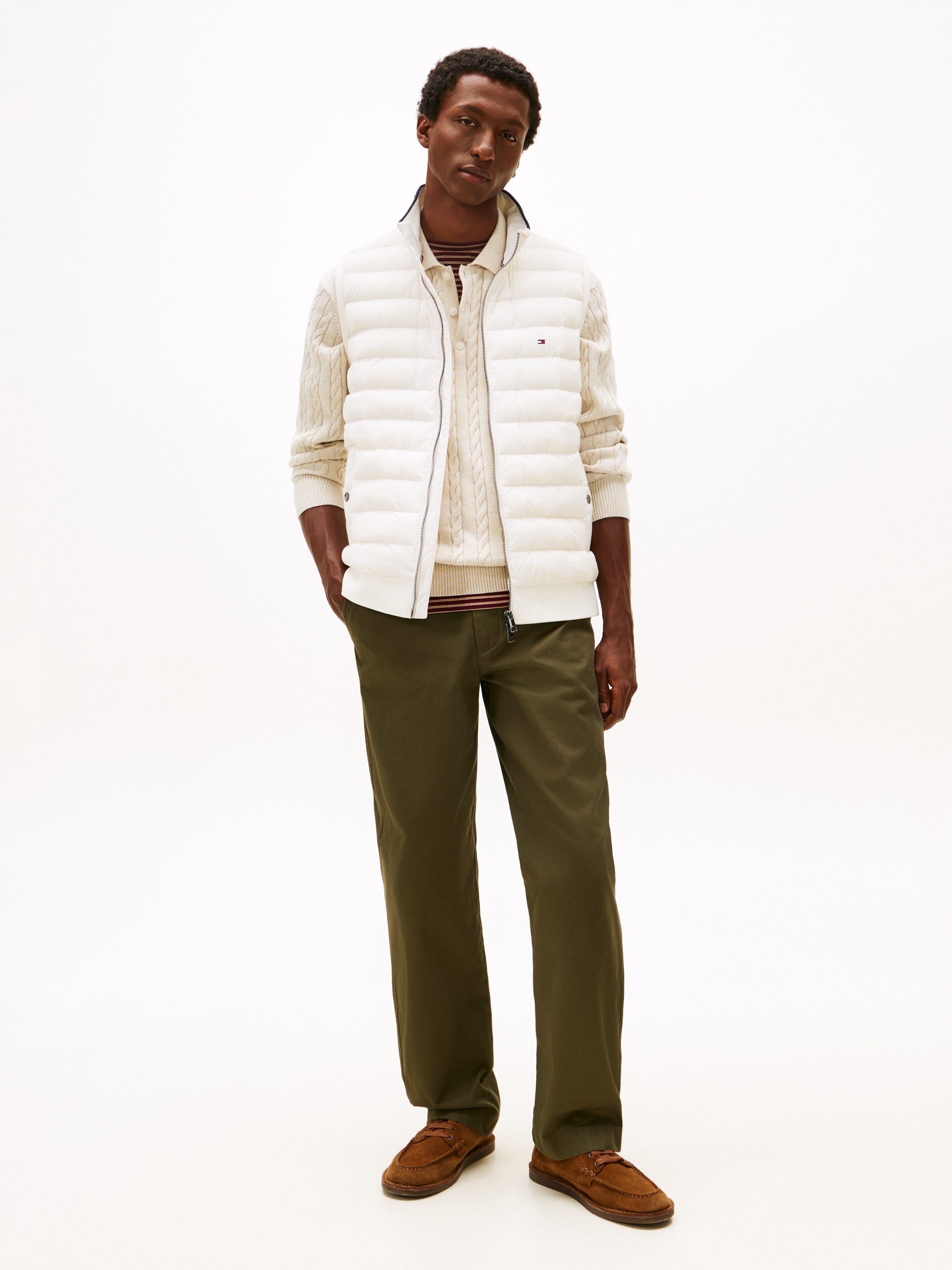 Tommy Hilfiger Steppweste »MIX MEDIA« Stehkragen, 2-Wege-Reißverschluss