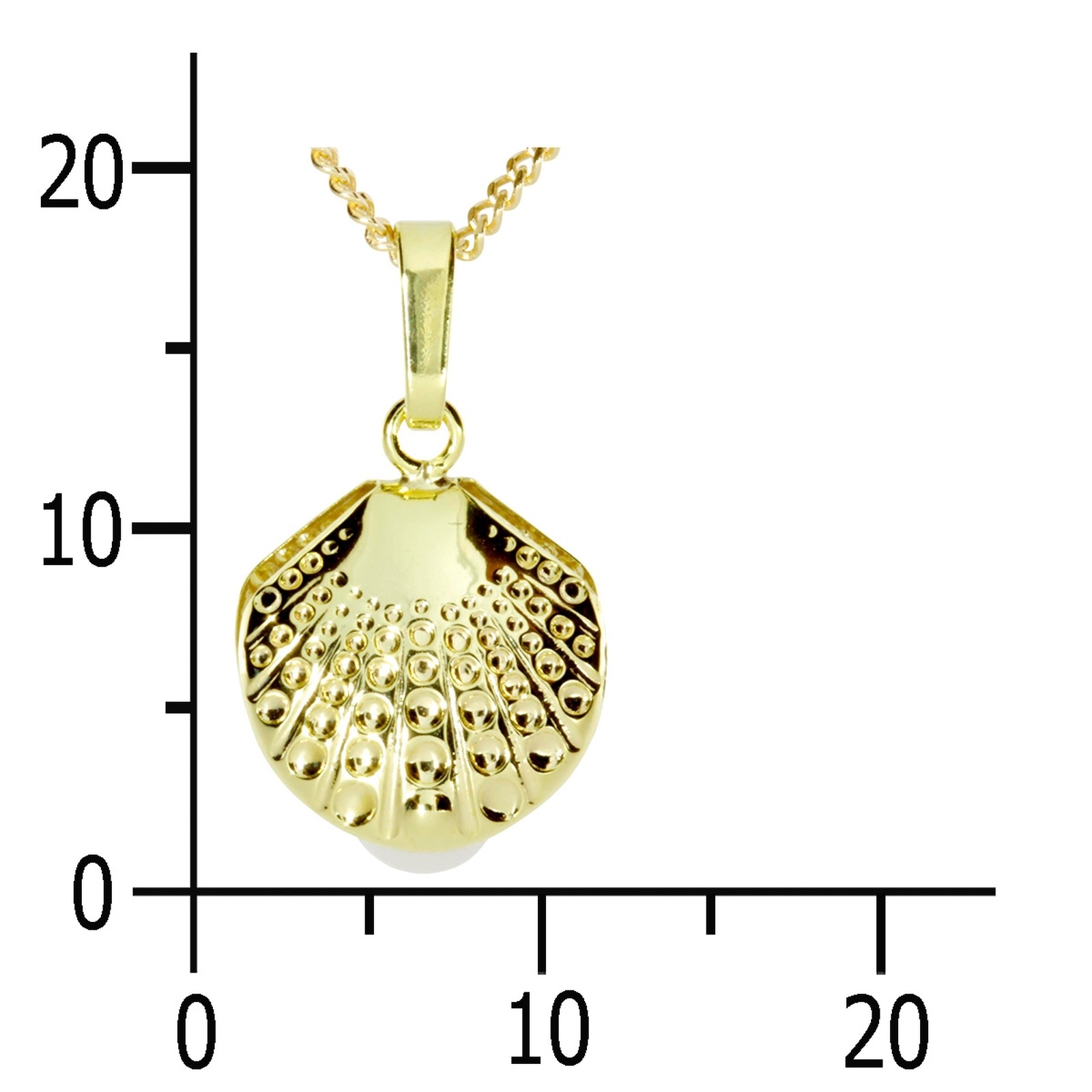 OSTSEE-SCHMUCK Kette und Anhänger Set »- Muschel - Gold 333/000 - ,« ()