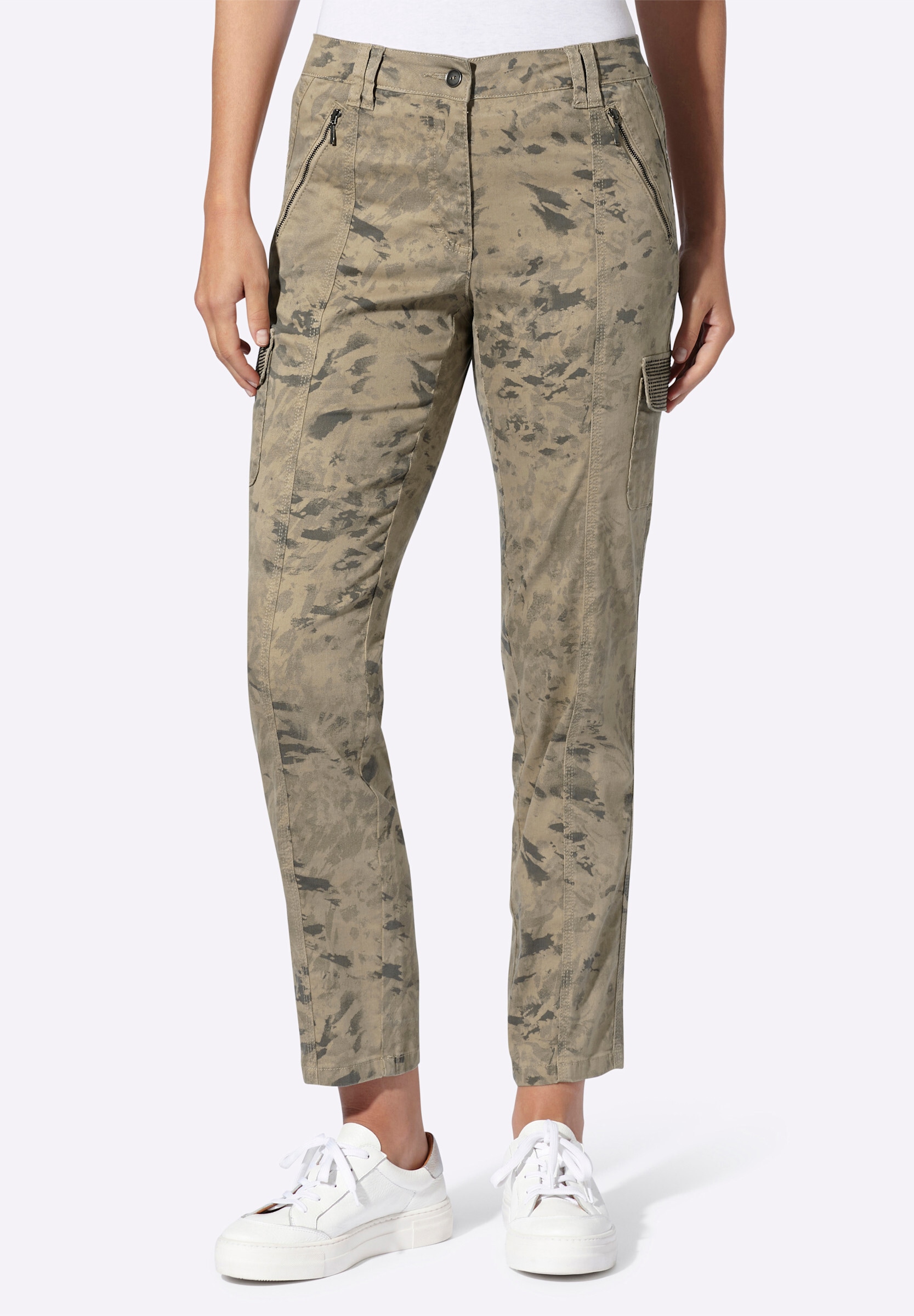 heine Cargohose »Druckhose Cargohose mit Glitzer-Details«