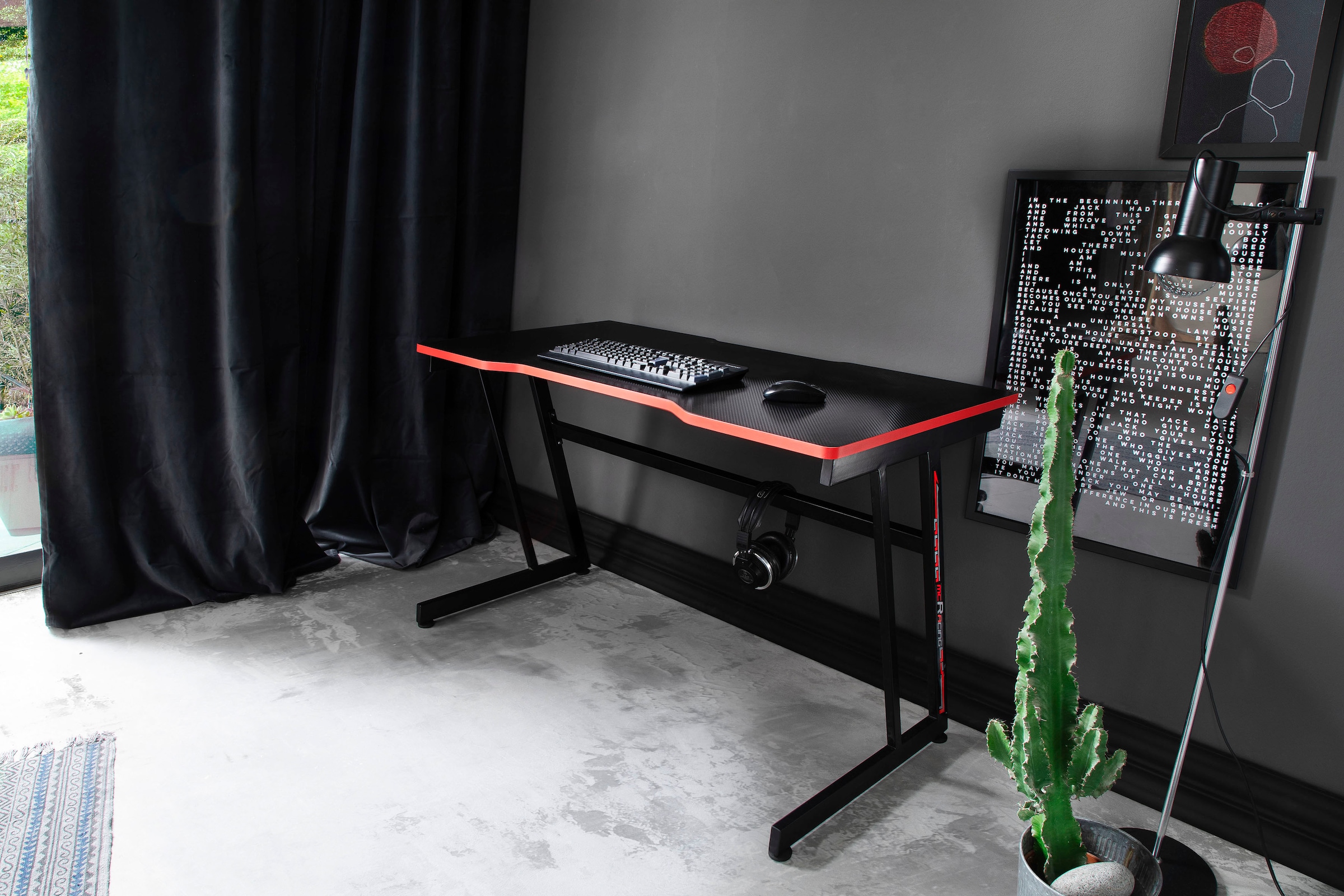 MCA furniture Gamingtisch »mcRacing Desk 12«, Schreibtisch im coolen Design, Breite 120 cm