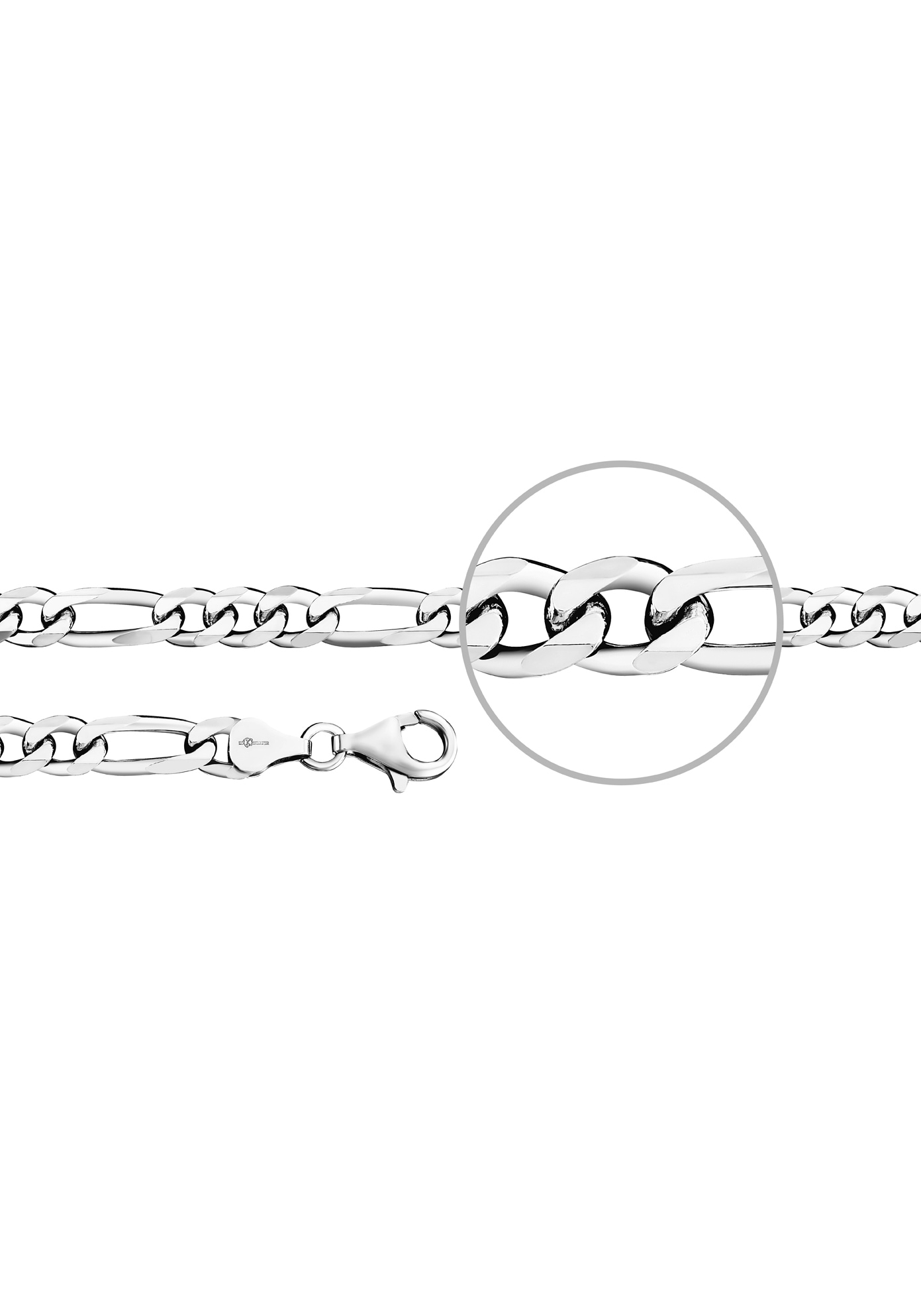 Der Kettenmacher Silberarmband »FIGAROARMBAND, OTTO online ca. 7 F4-S« mm F4-G, diamantiert, bestellen breit, bei