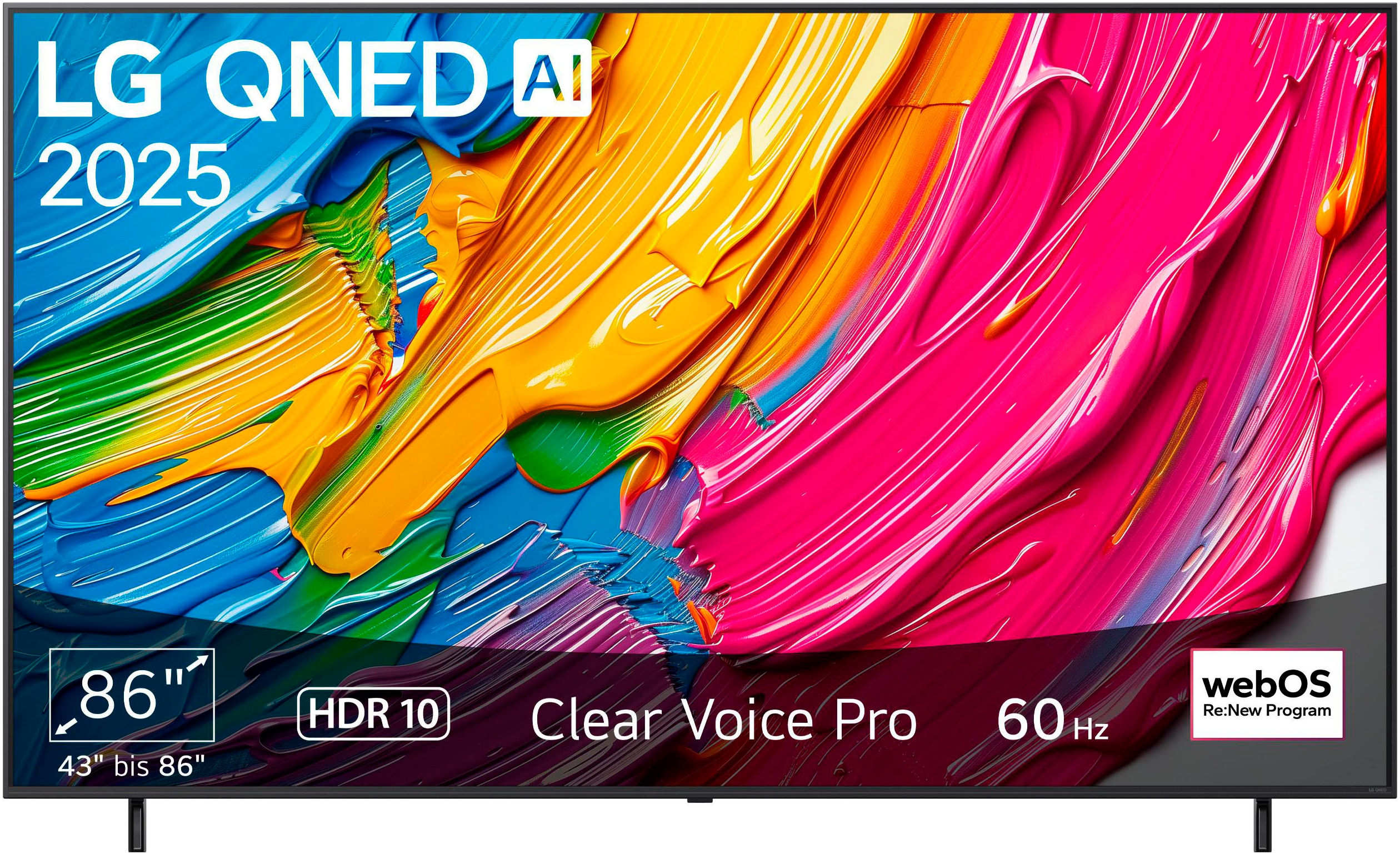 Lg QNED-Fernseher »86QNED80A6A« 217 cm/86 ′′ Smart-TV in schwarz, Größe 86 ′′