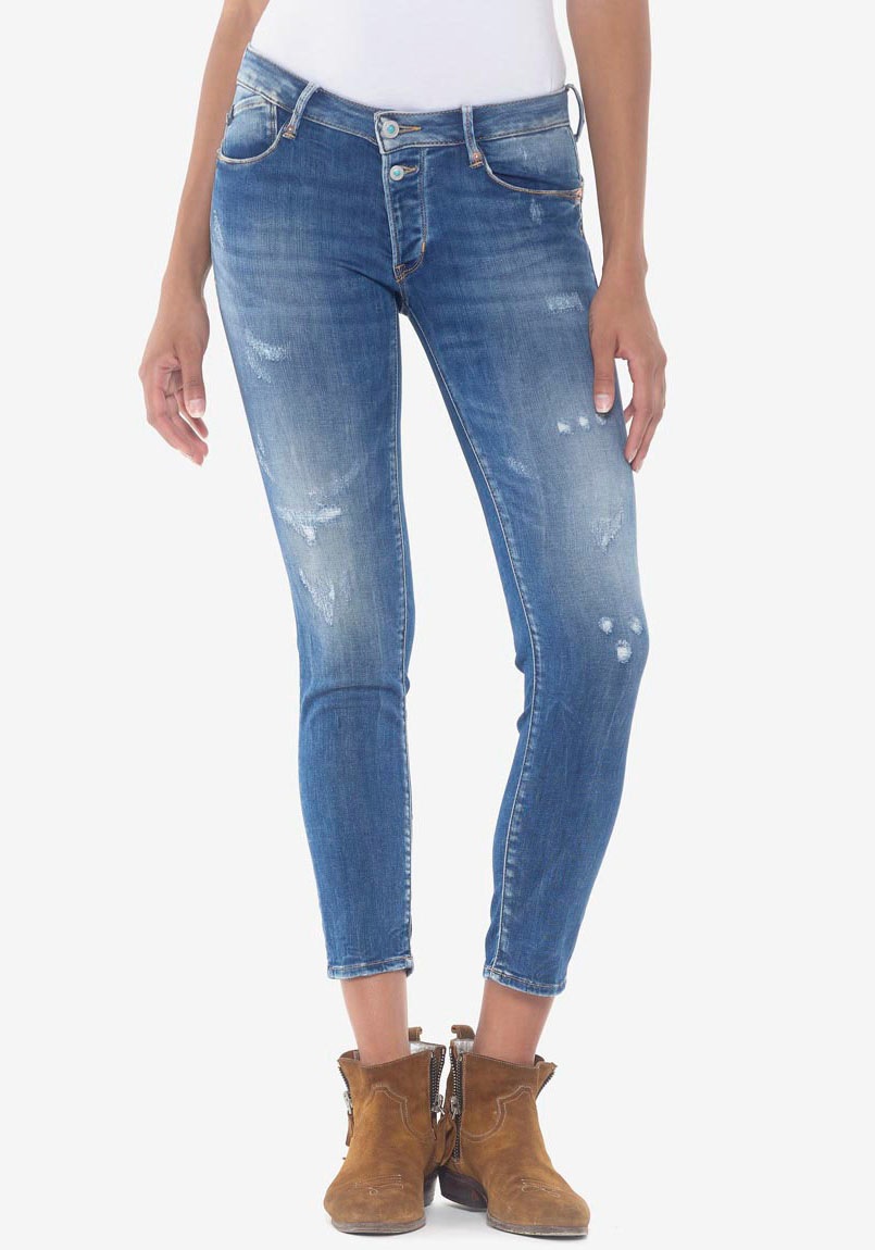 Le Temps Des Cerises Ankle-Jeans »PULP C«, mit coolen Used- und Destroyed-Effekten