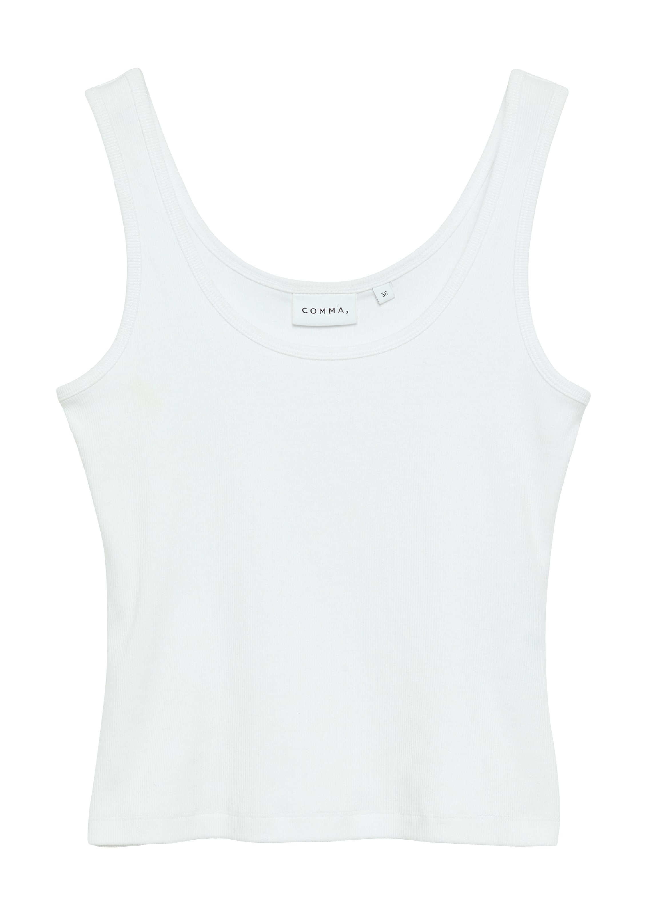 Comma Ripptanktop mit Rippstruktur