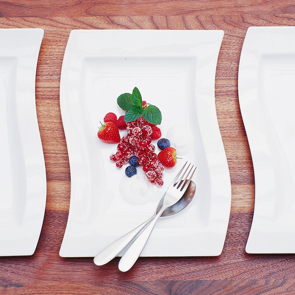 Villeroy & Boch Frühstücksteller »Frühstücksteller NewWave 26 x 20 cm 4er Set weiß«