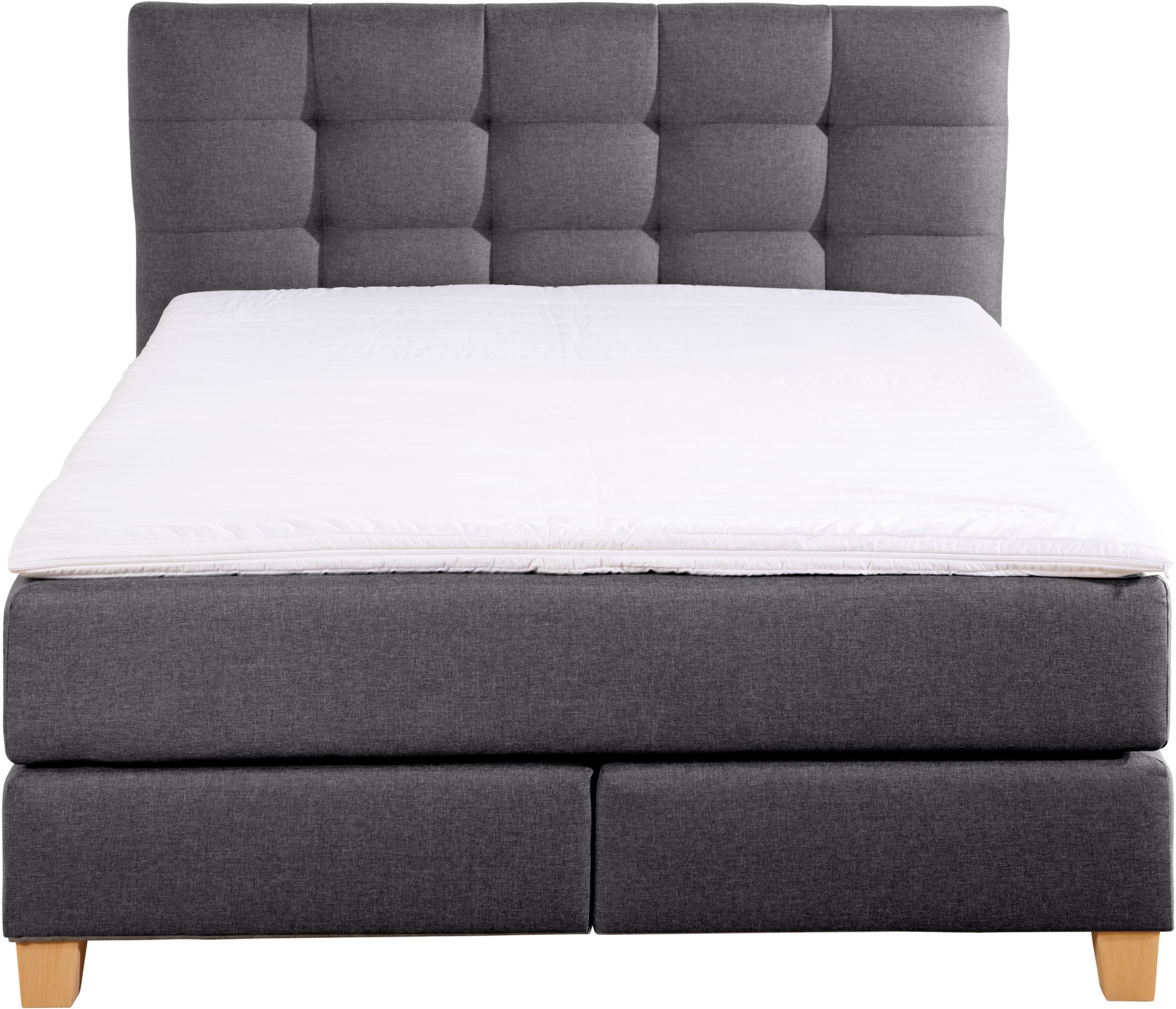 Home affaire Boxspringbett »Moulay«, inkl. Topper, in Überlänge 220 cm, 3 Härtegrade, auch in H4