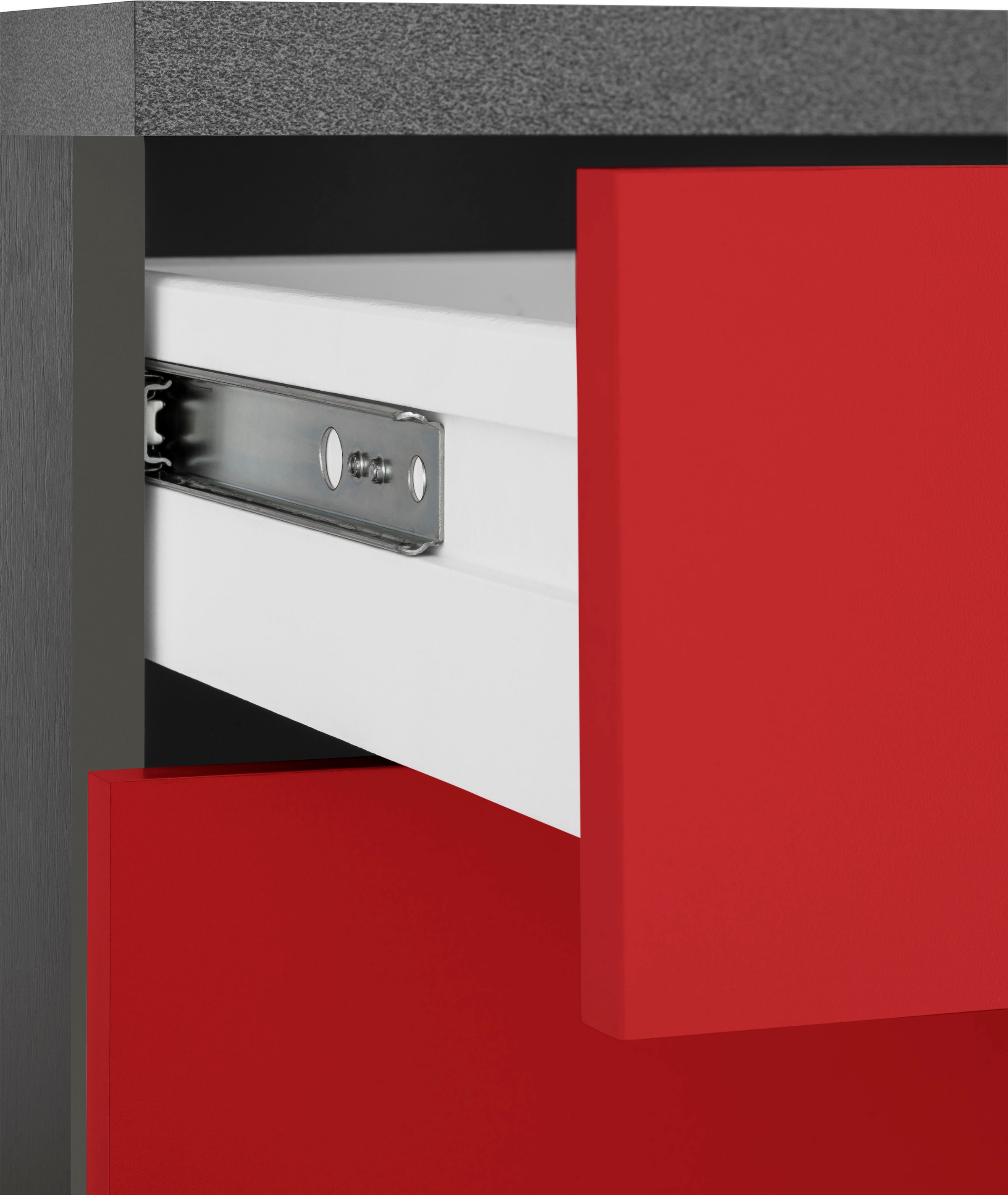 KOCHSTATION Küchenzeile »KS-Paris – Küchen mit einzigartigen Fotomotiven auf den Fronten« Breite 350 cm, wahlweise mit E-Geräten und Induktion