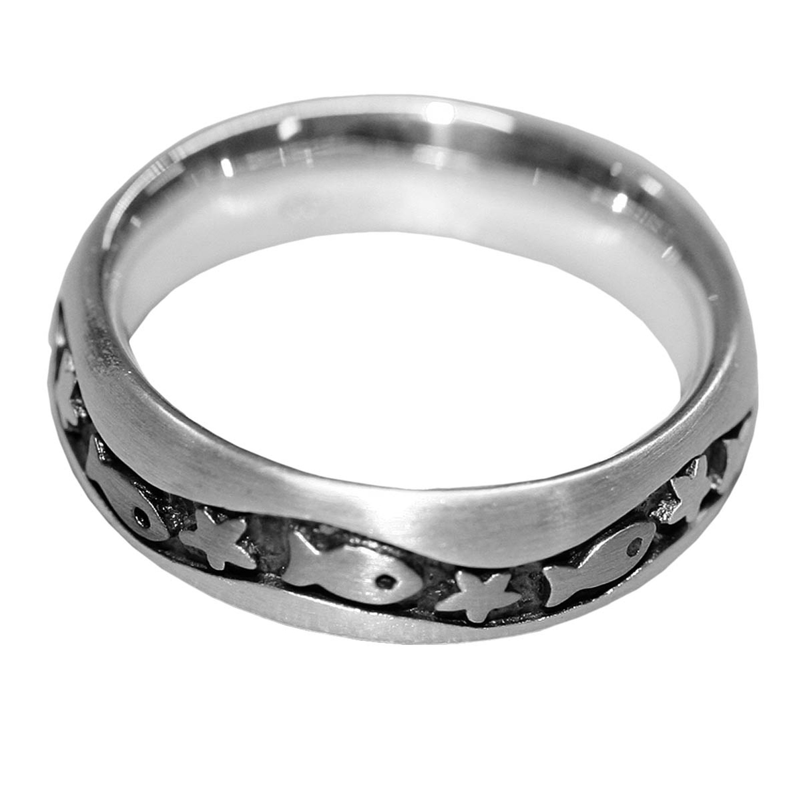 OSTSEE-SCHMUCK Fingerring »- Fisch & Stern - Silber 925/000 -,«
