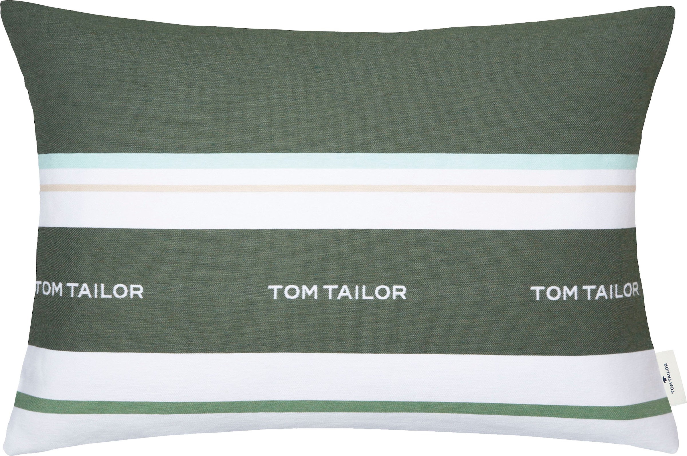 TOM TAILOR HOME Dekokissen »Logo«, mit eingewebtem Markenlogo, Kissenhülle ohne Füllung, 1 Stück