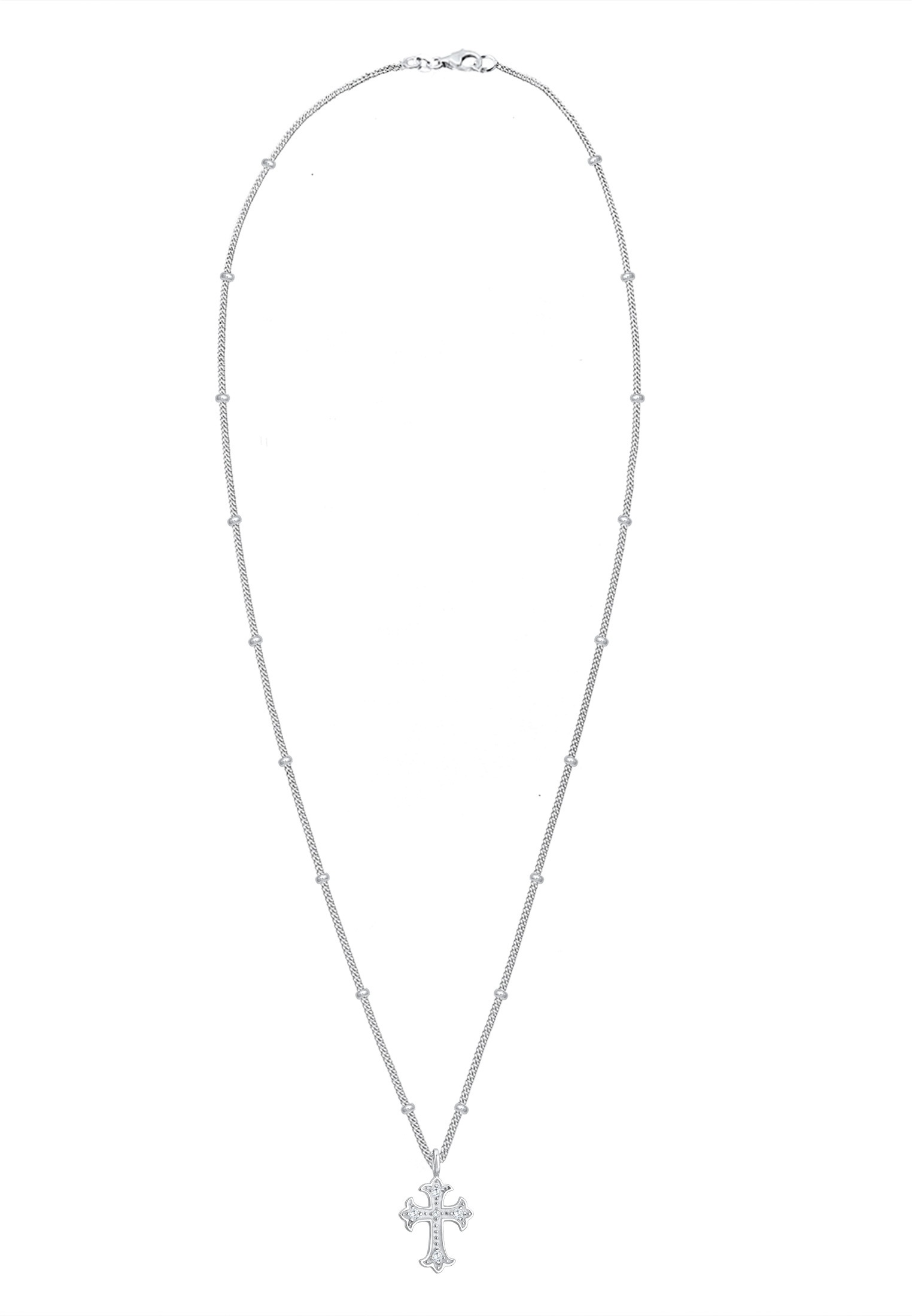 Elli Silberkette »Halskette Kreuz Antik Zirkonia 925 Sterling Silber«