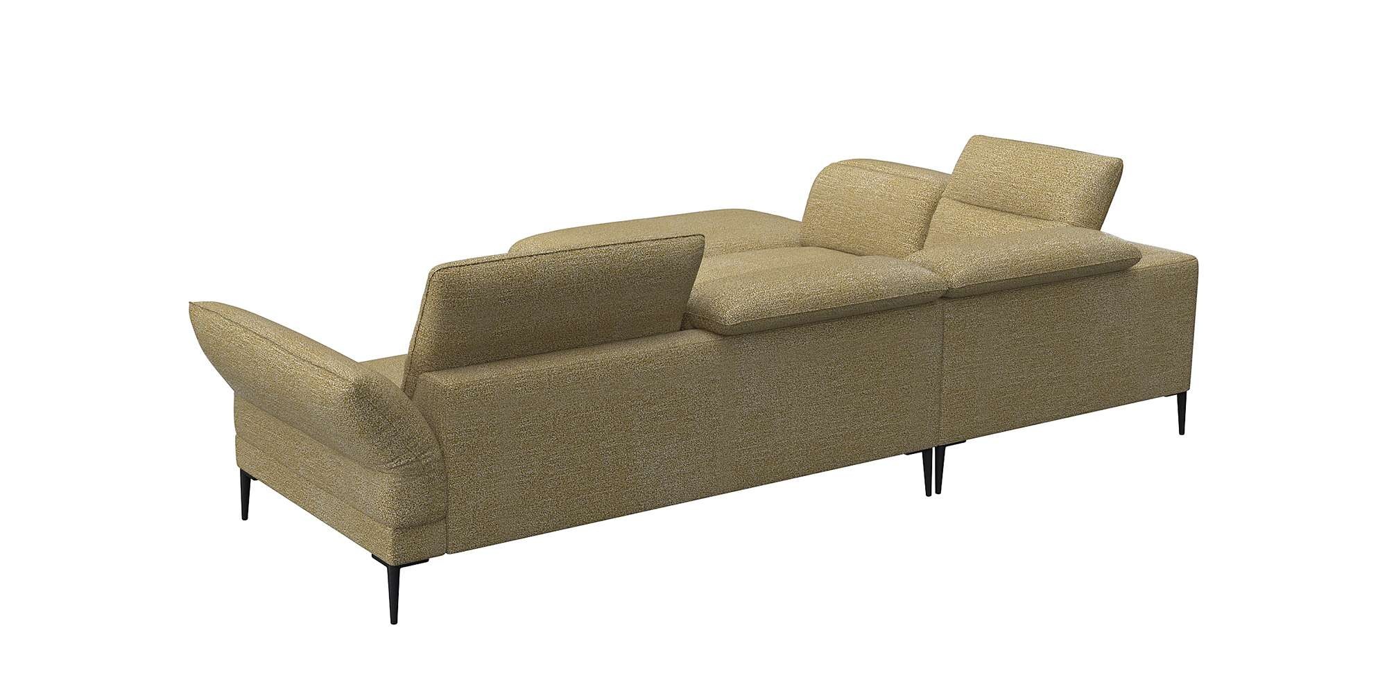 FLEXLUX Ecksofa »Salino, Funktionssofa mit Ottomane, Relaxsofa, Ecksofa«, Sofa mit Arm- und Kopfteil-Verstellungen, Kaltschaum & Stahl-Wellen