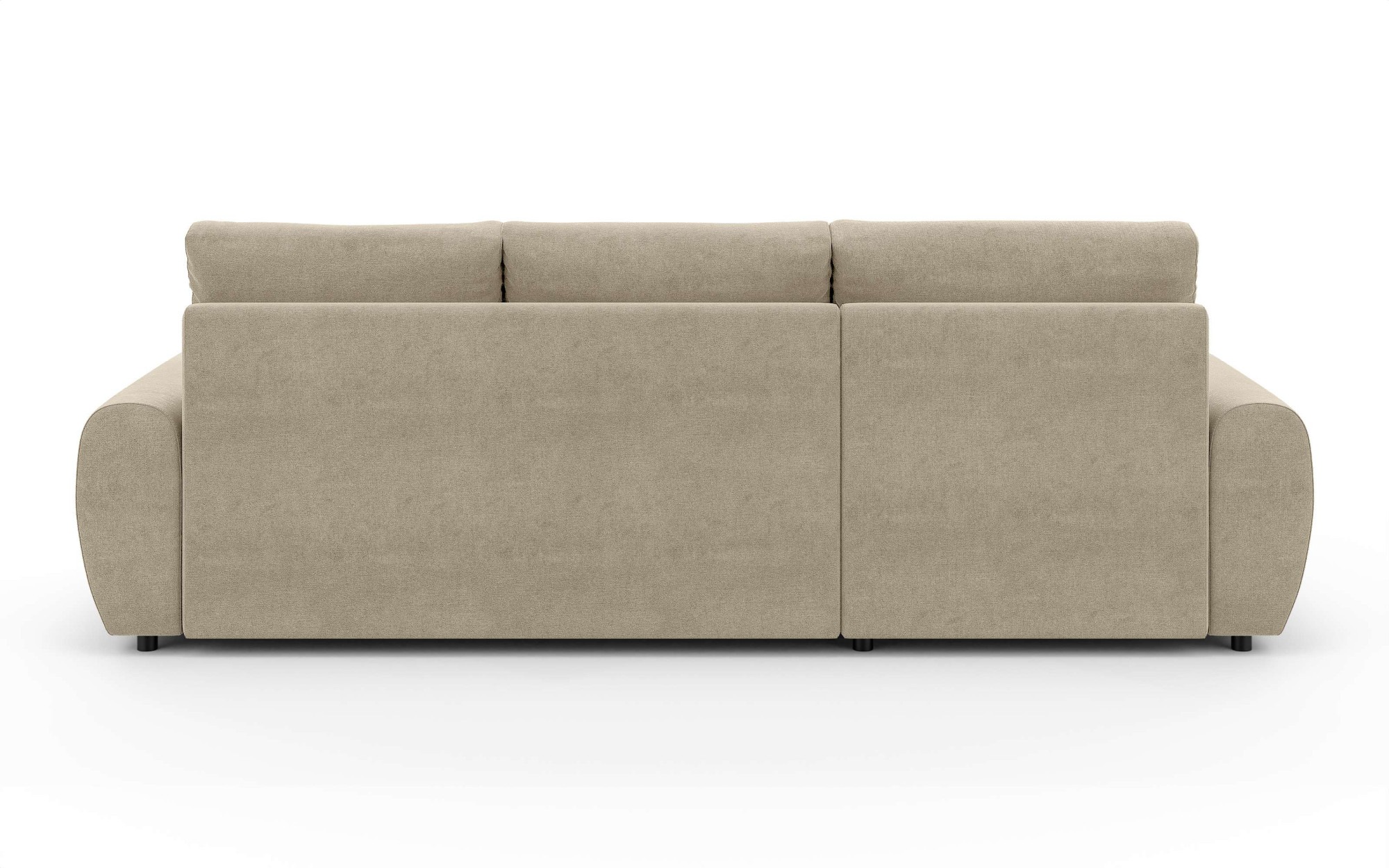 INOSIGN Ecksofa »HAVERHILL Schlafsofa mit Bettkasten, Maße B/H/T: 237/89/166 cm«, L-Form mit Recamiere links oder rechts bestellbar, Wellenunterfederung