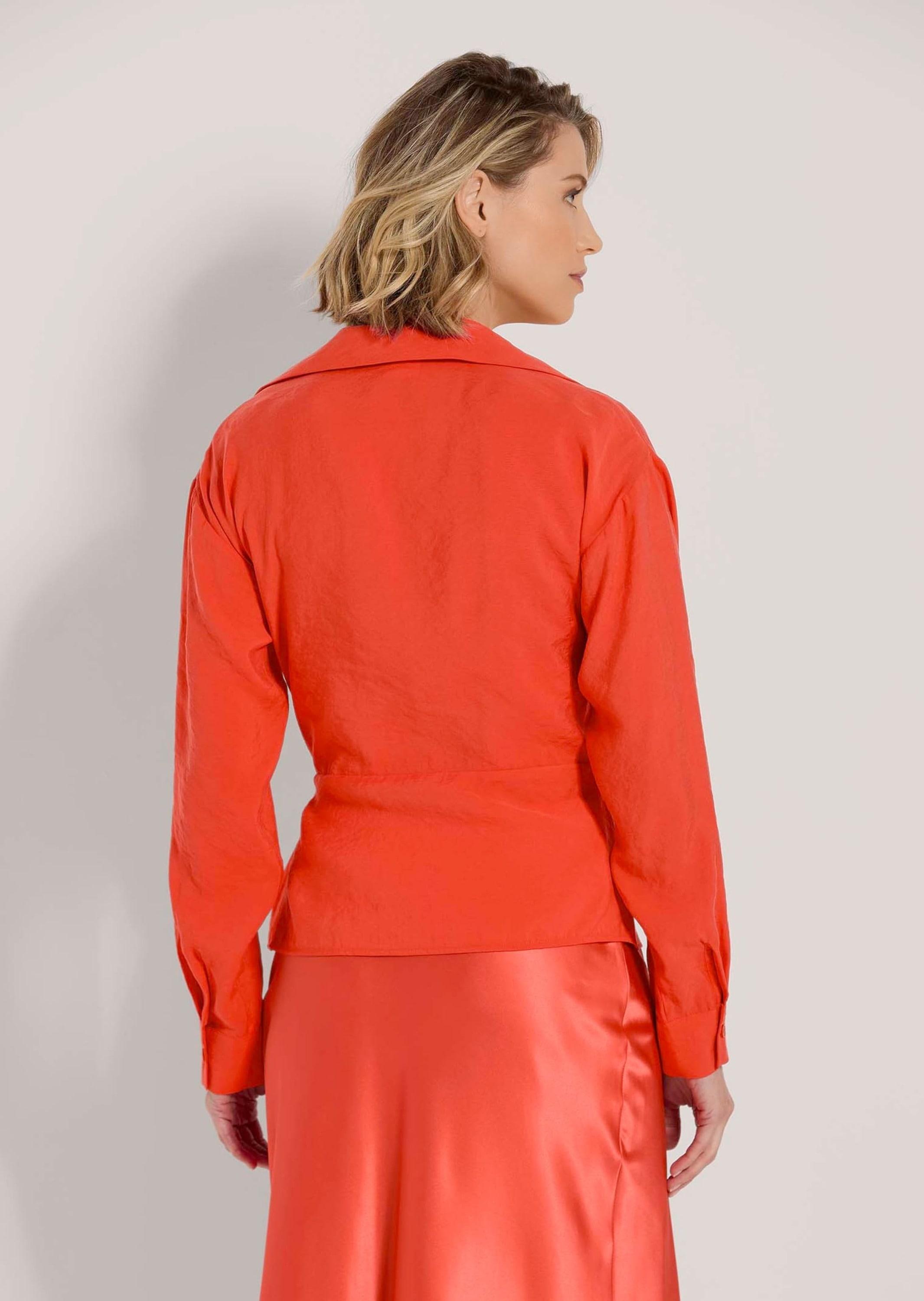 MADELEINE Langarmbluse »Bluse Wickelbluse mit Schößchen«