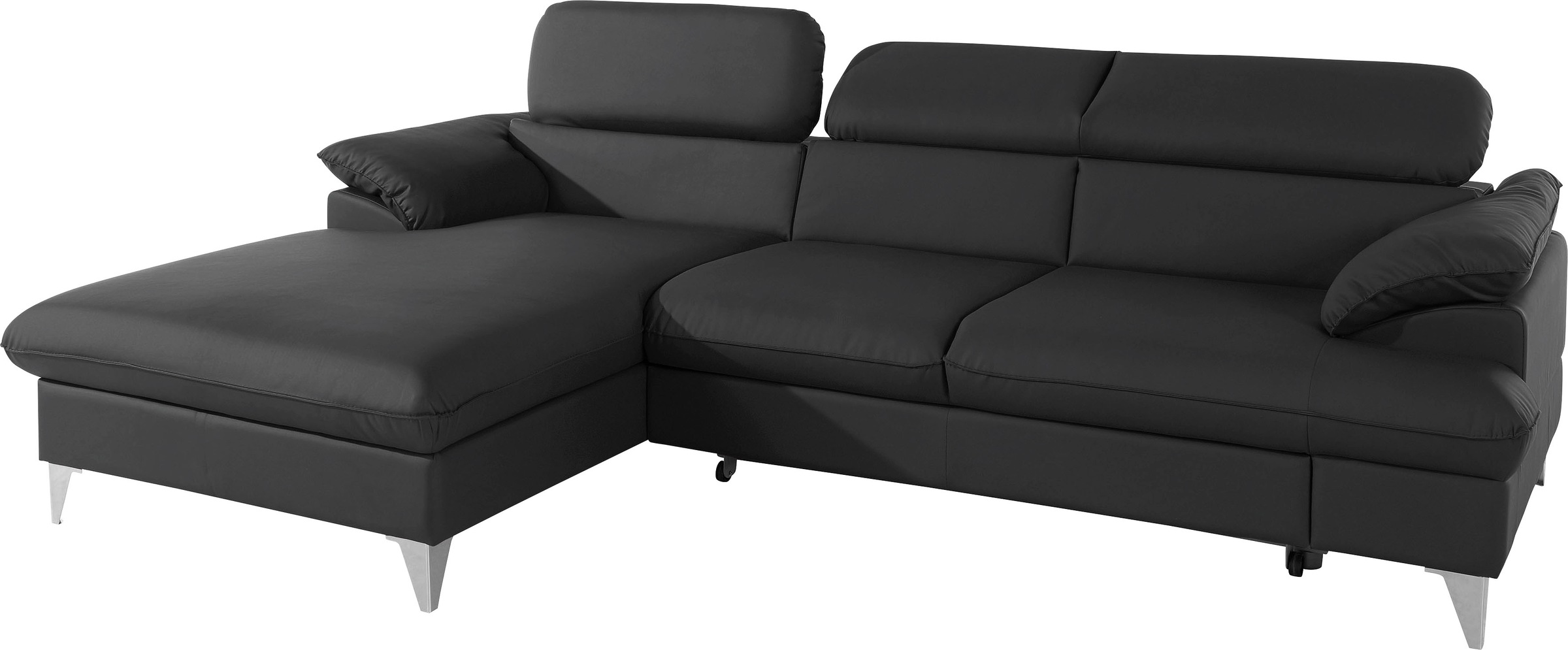 COTTA Polstergarnitur »Caluso L-Form«, (2 tlg.), Set bestehend aus: Ecksofa mit Kopfteilverstellung & Hocker