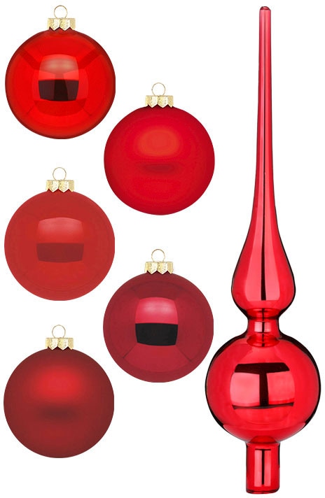 Weihnachtsbaumkugel »Ruby Red, Weihnachtsdeko, Christbaumschmuck«, (Set, 46 St.),...