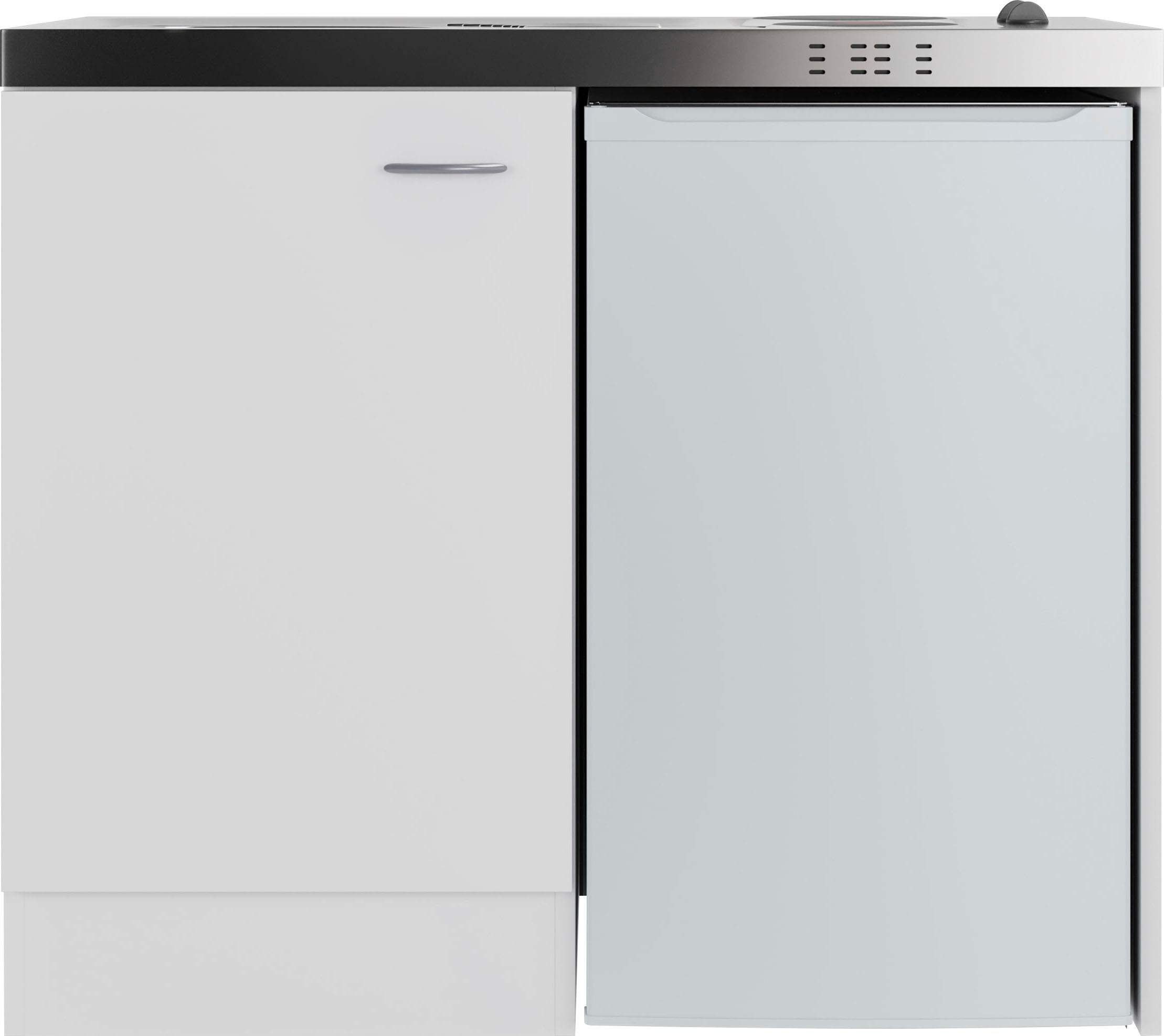 Flex-Well Küchenzeile »Pantry«, Gesamtbreite 100 cm, mit DUO Kochfeld und Kühlschrank