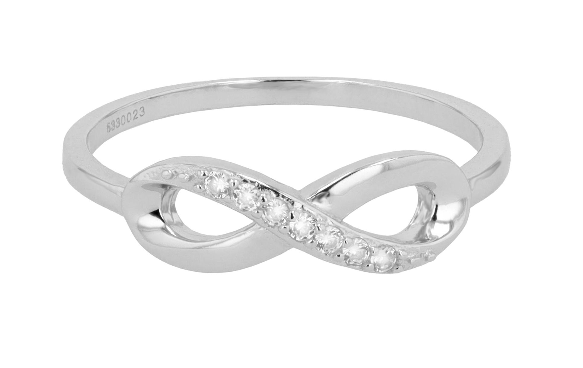 Adelia´s Fingerring »Damen Ring Unendlichkeitszeichen aus 925 Silber mit Zirkonia«