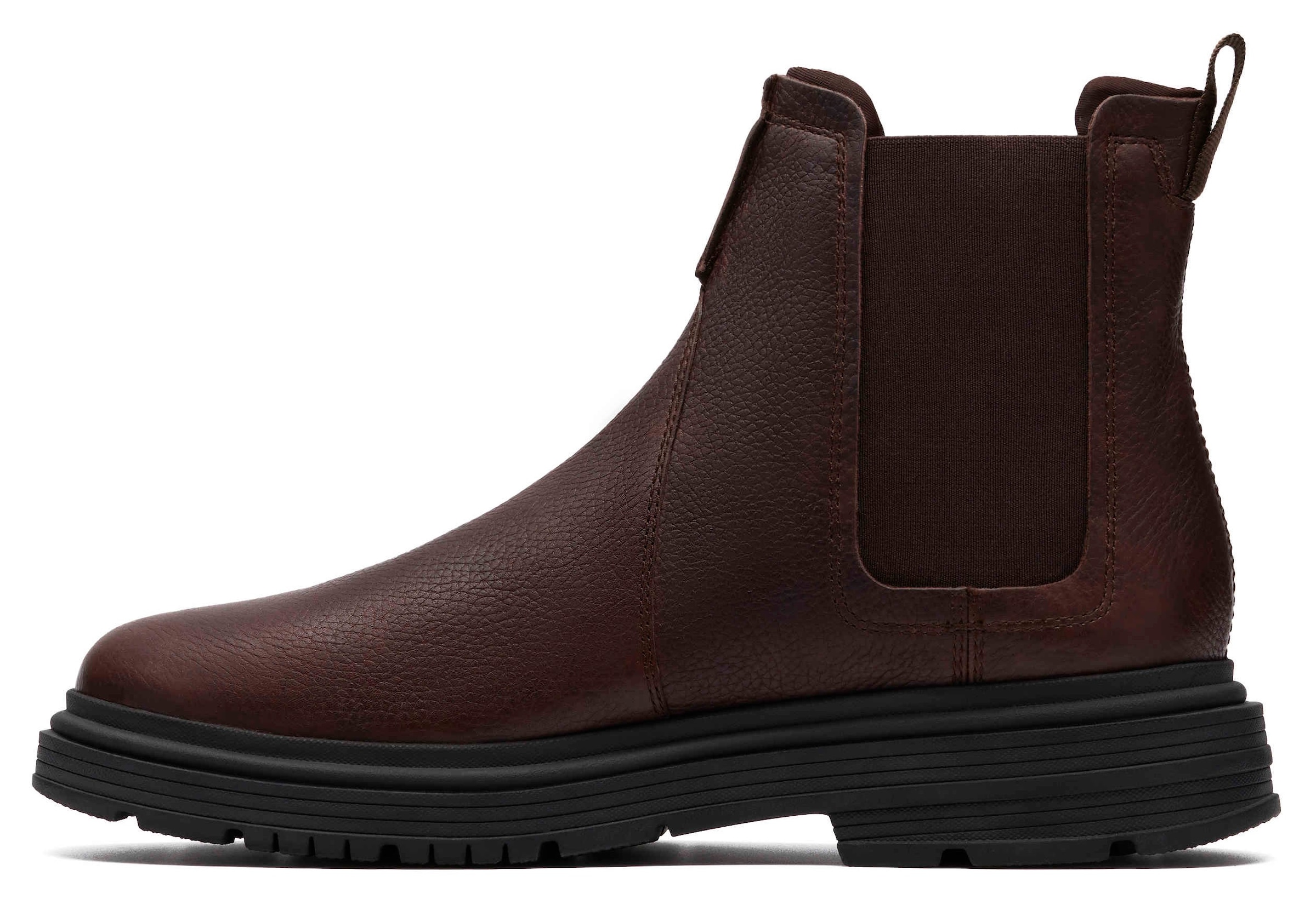 Clarks Chelseaboots »Badbury«  Boots, Winterboots mit modischem Blockabsatz
