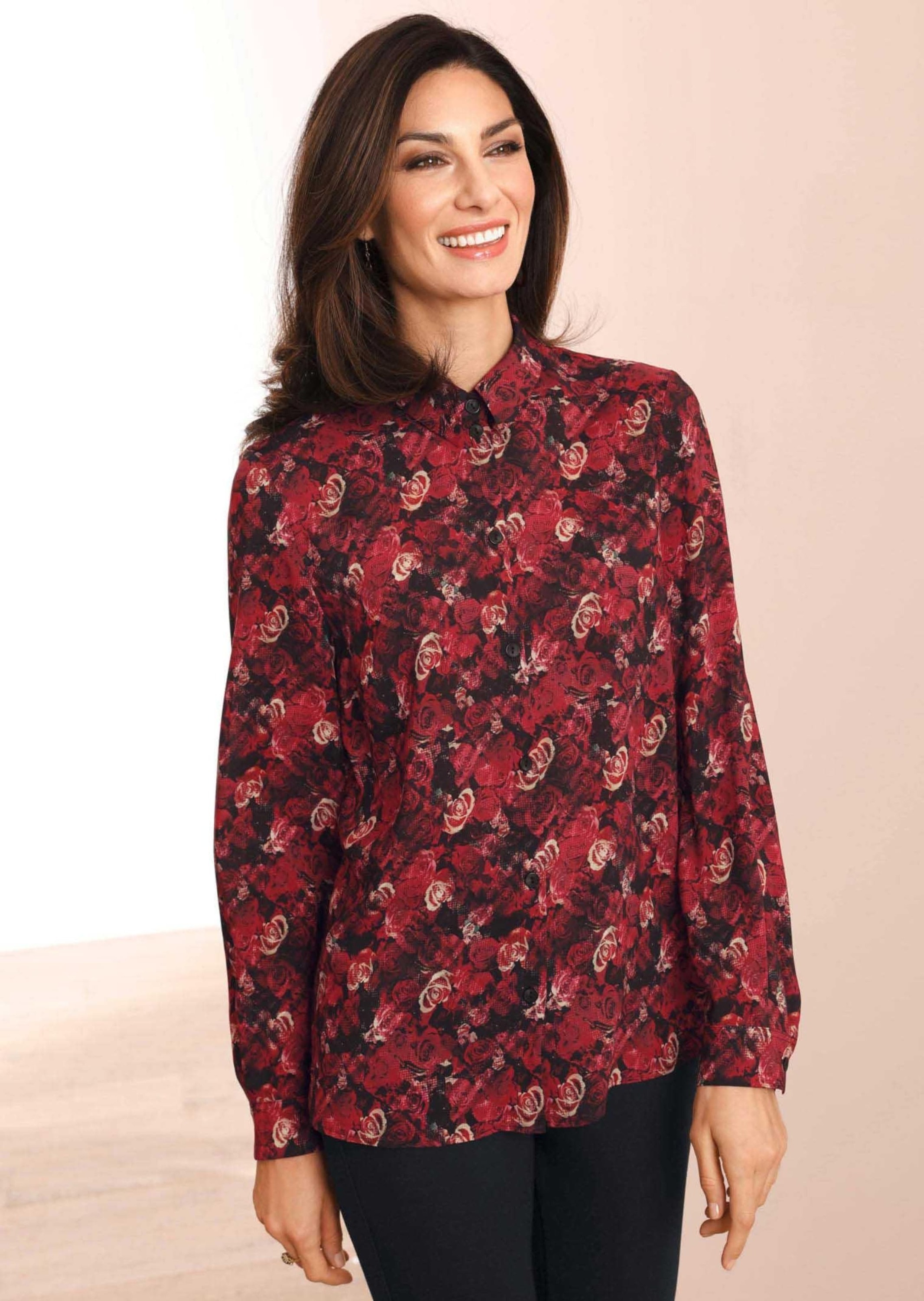 GOLDNER Druckbluse »Kurzgröße Elegante Bluse, trageangenehm«