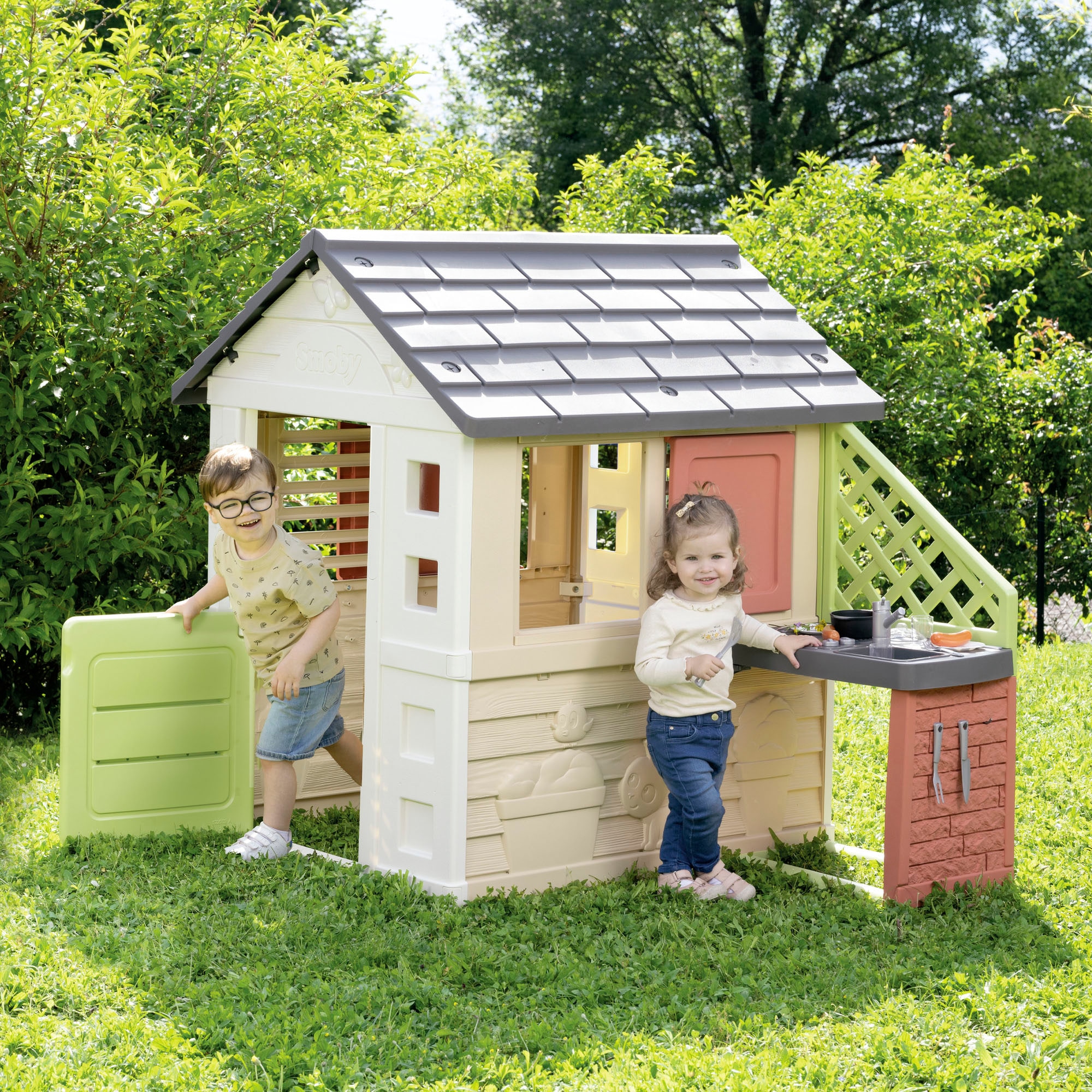 Smoby Spielhaus »Smoby Life Natur mit Küche«, Made in Europe