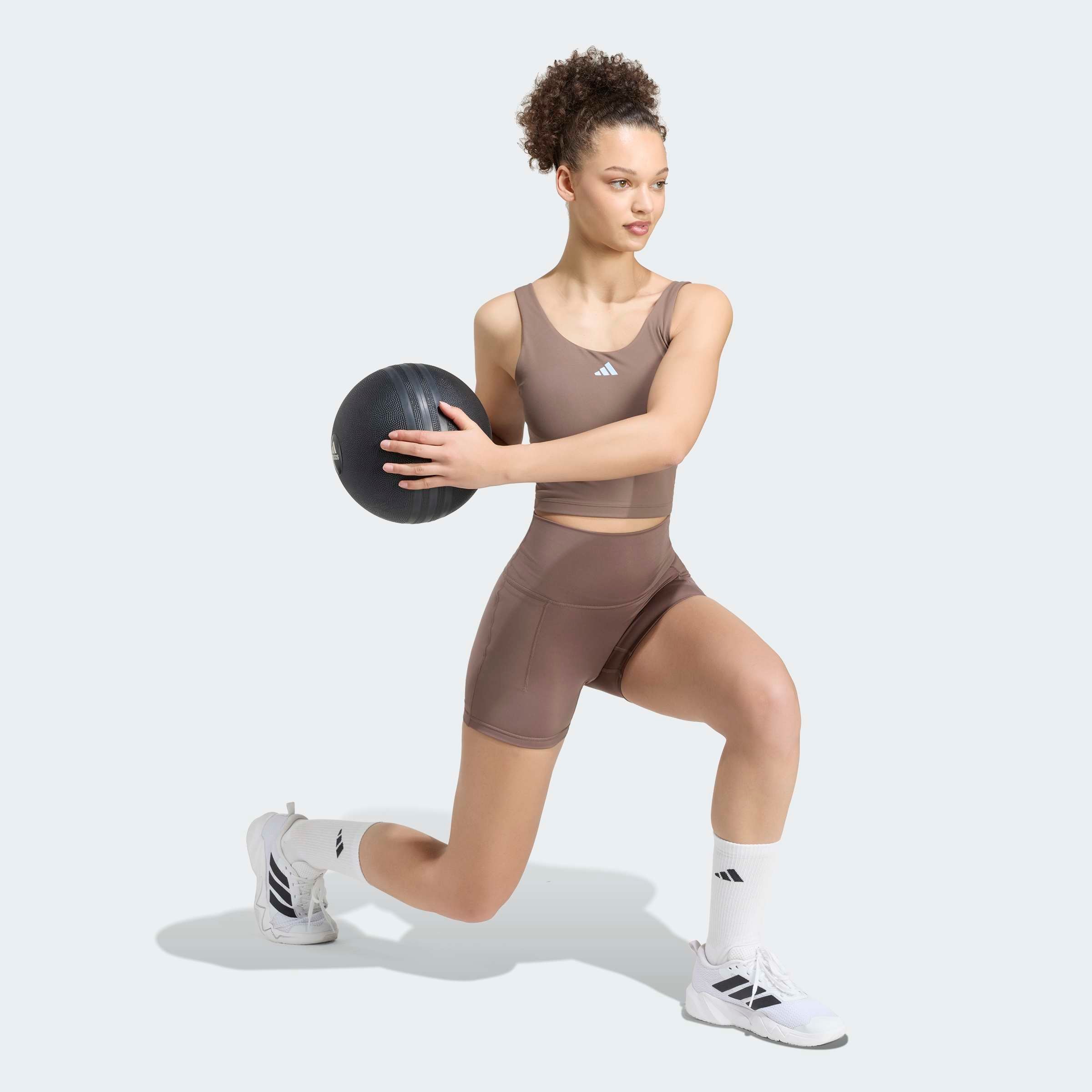 adidas Performance Shorts »3-STREIFEN STUDIO ALL ME BOOTY LEGGINGS, KURZ«
