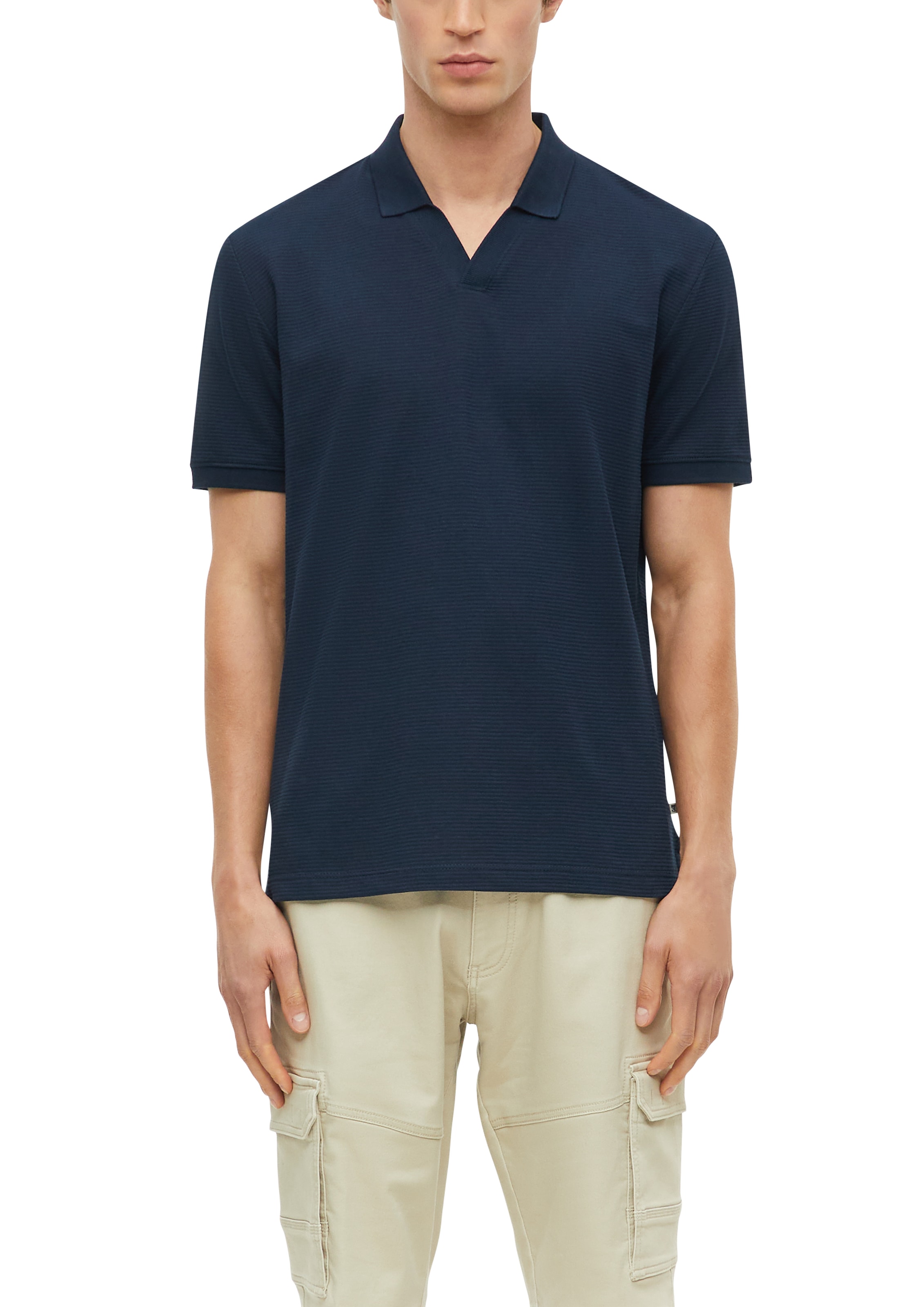 s.Oliver Poloshirt Sommer-Polo in Struktur-Optik