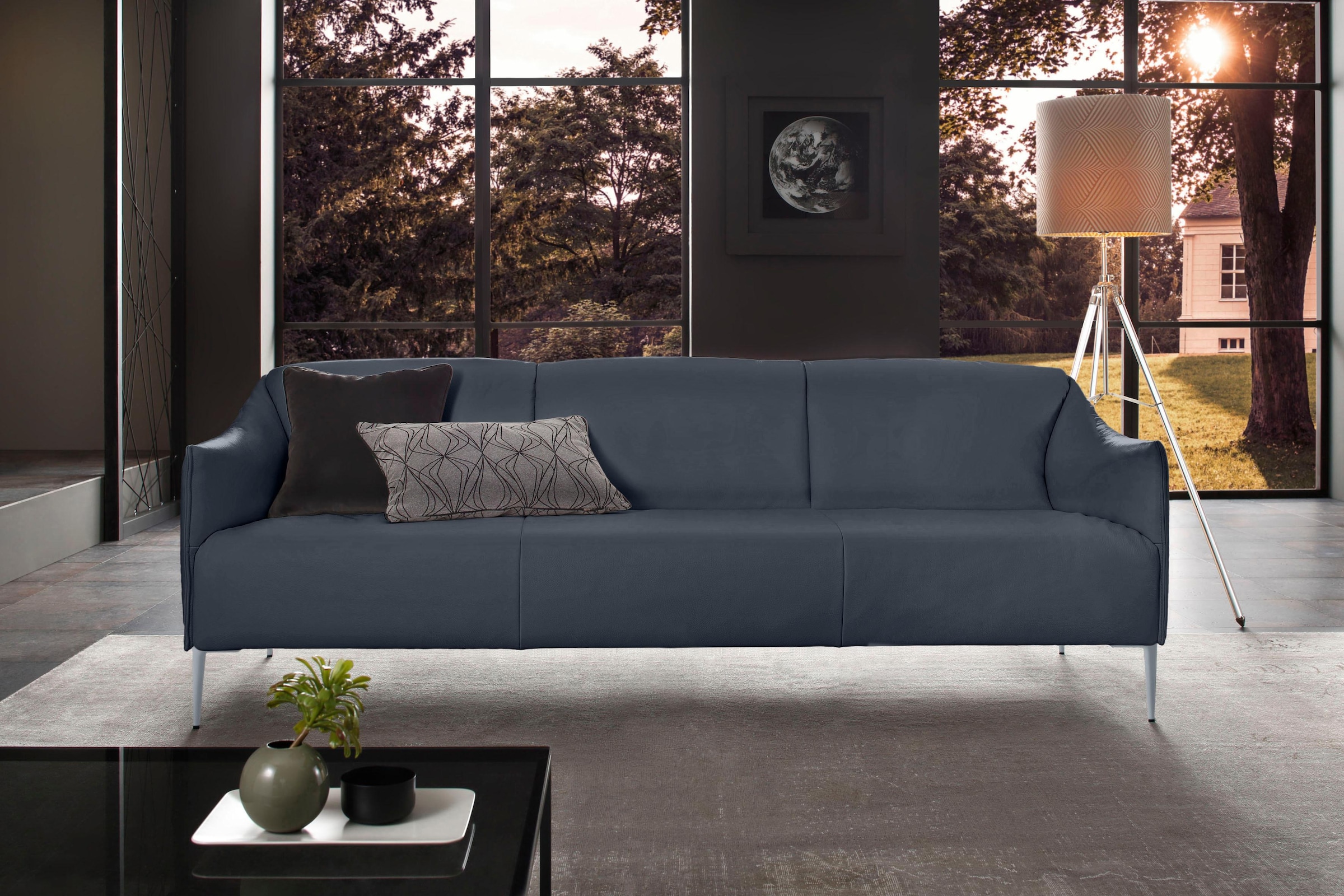 W.SCHILLIG 3-Sitzer »sally«, mit Metallfüßen in Silber matt, Breite 224 cm