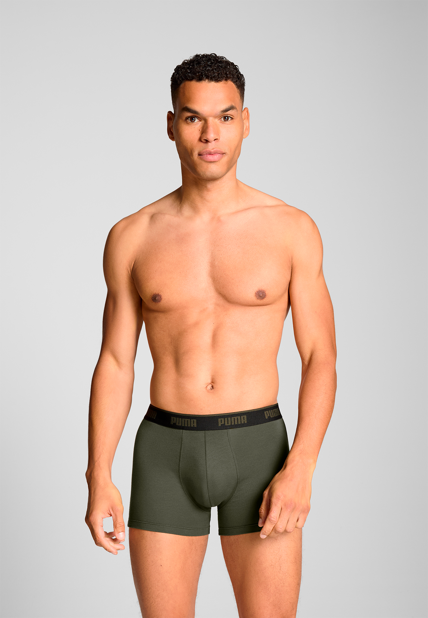 PUMA Boxershorts »PUMA MEN EVERYDAY BASIC BOXERS 3P«, (3er Pack), Komfortabler elastischer Logobund