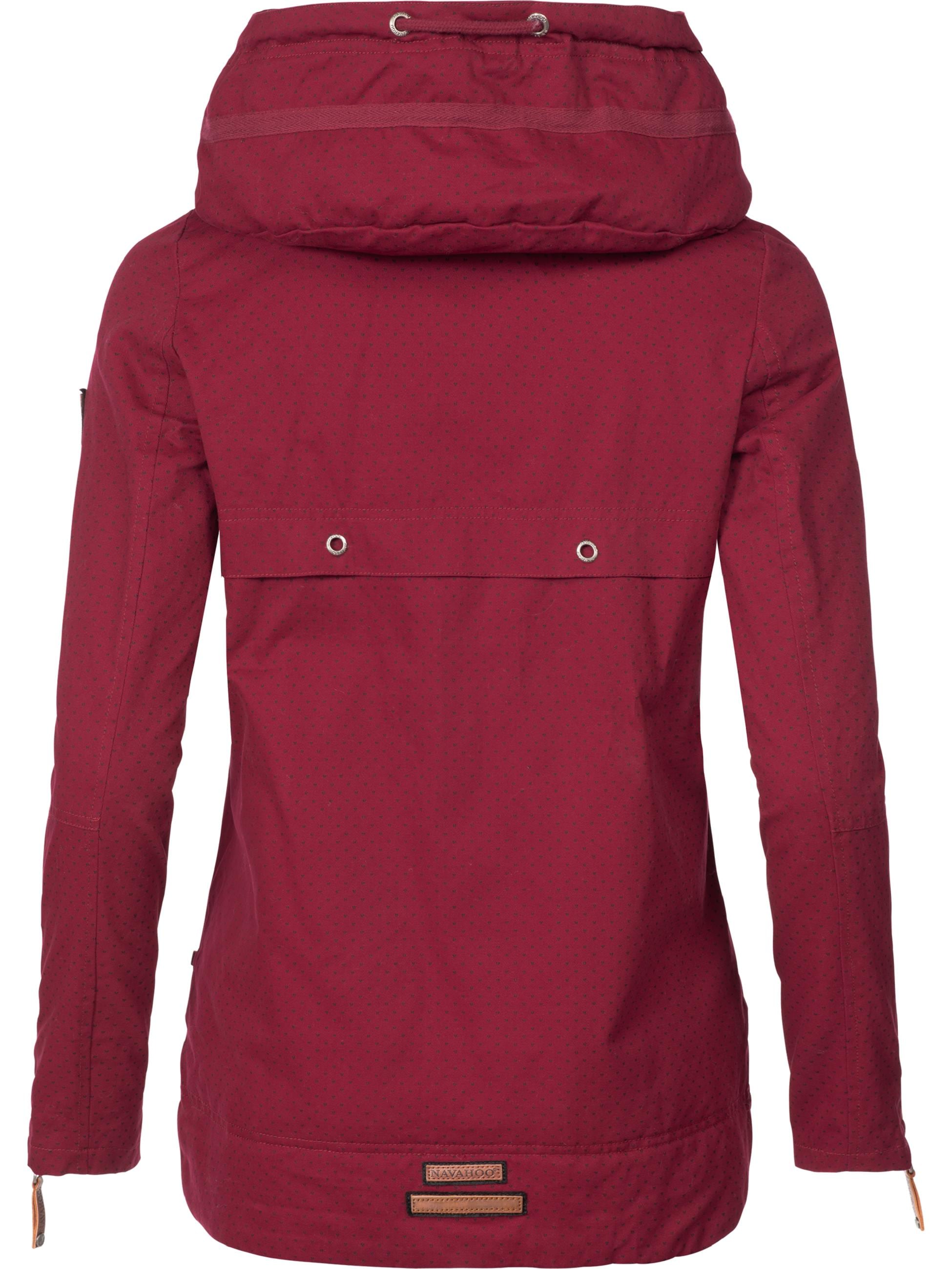 Navahoo Outdoorjacke »Übergangsjacke Wekoo«, mit Kapuze, moderner Damen Übergangsparka aus Baumwolle mit Kapuze