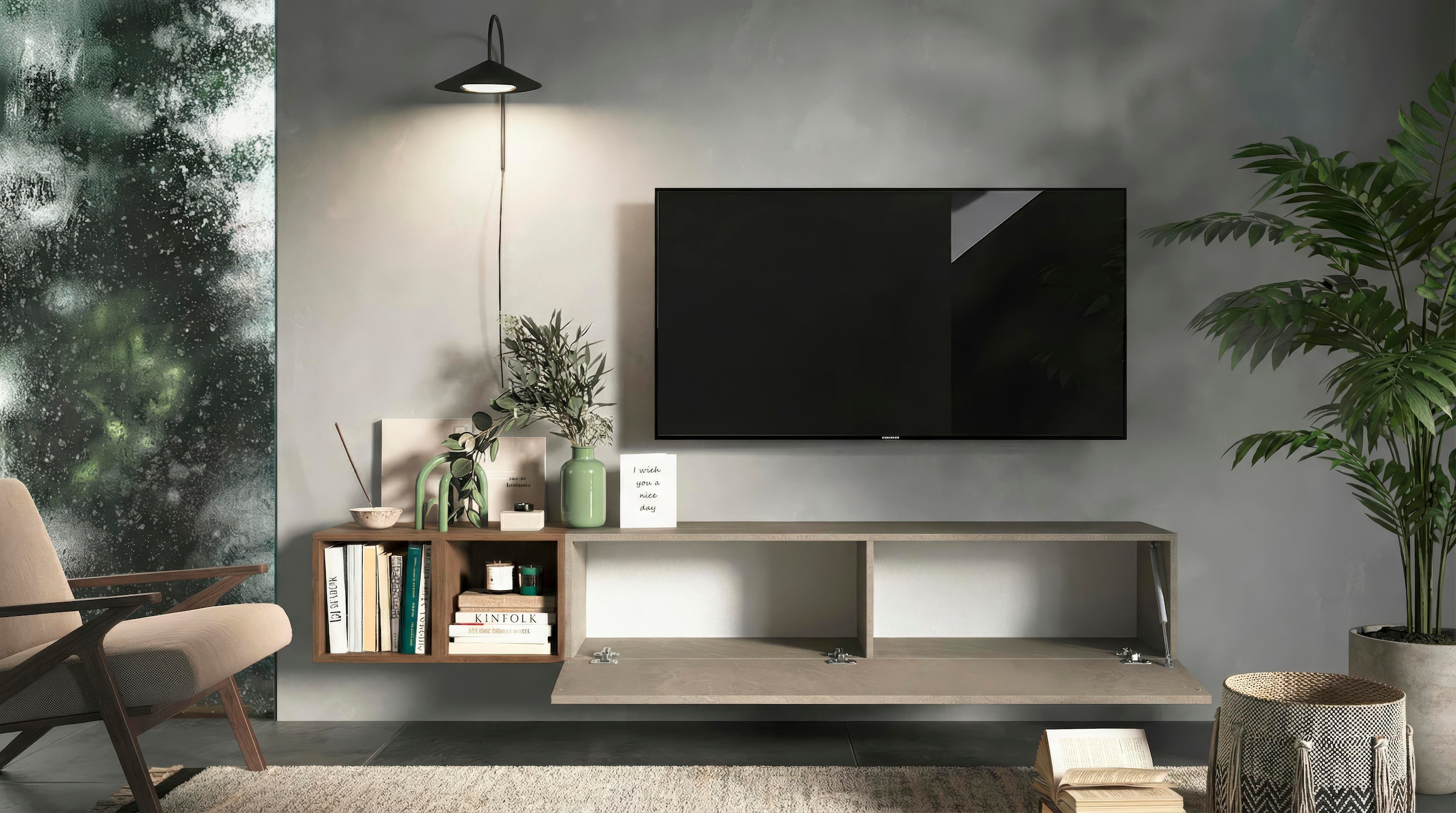 Home affaire Wohnwand »Infinity, 2tlg. Breite 194 cm, Höhe variabel, Wohnwand« Spar-Set, 2 Stk. tlg.