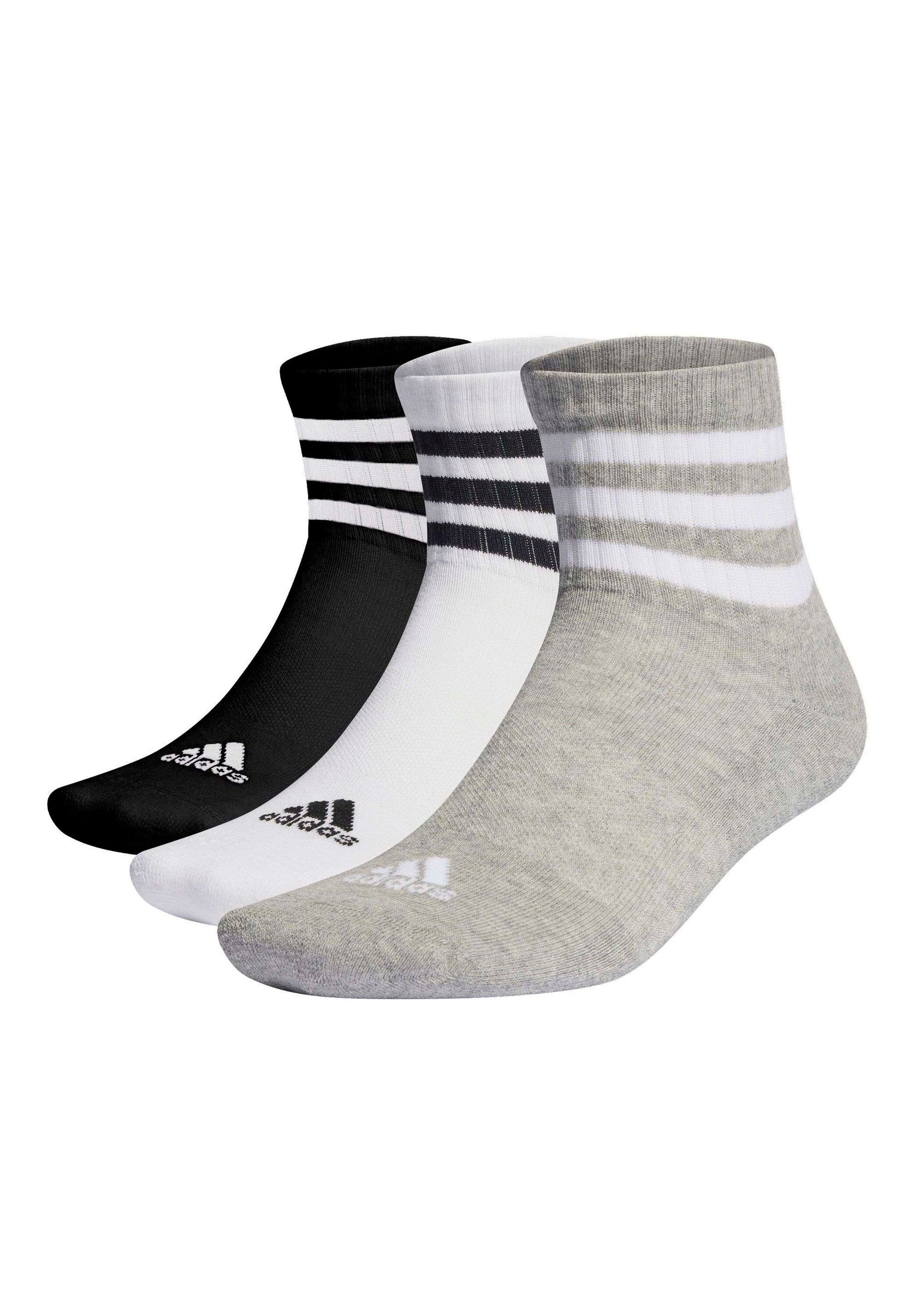adidas Originals Kurzsocken »Socken 3-Stripes Cushioned Sportswear Mid-Cut Socks 3er Pack«