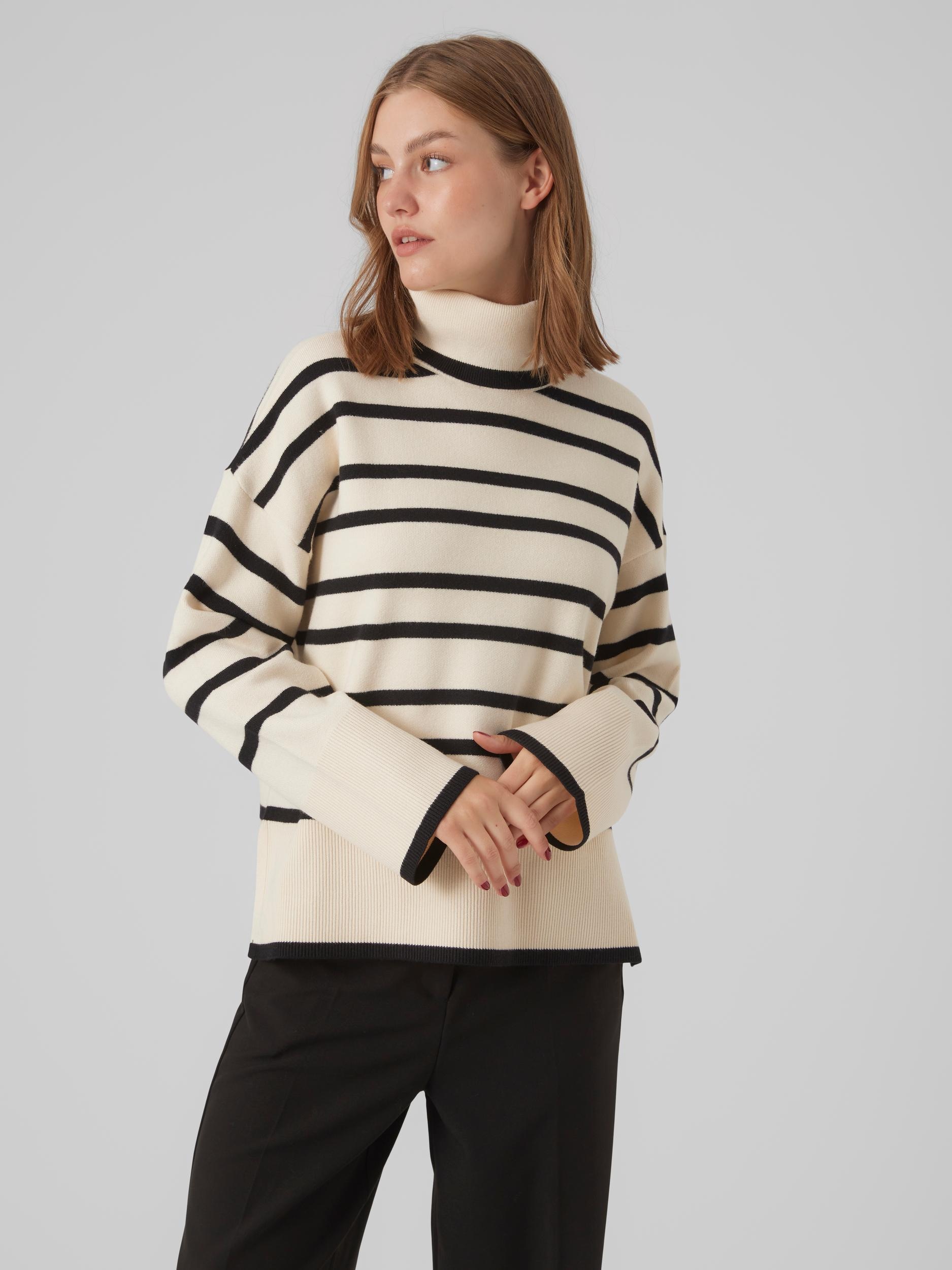 Vero Moda Rollkragenpullover »VMSABA LS ROLLNECK PULLOVER GA NOOS«