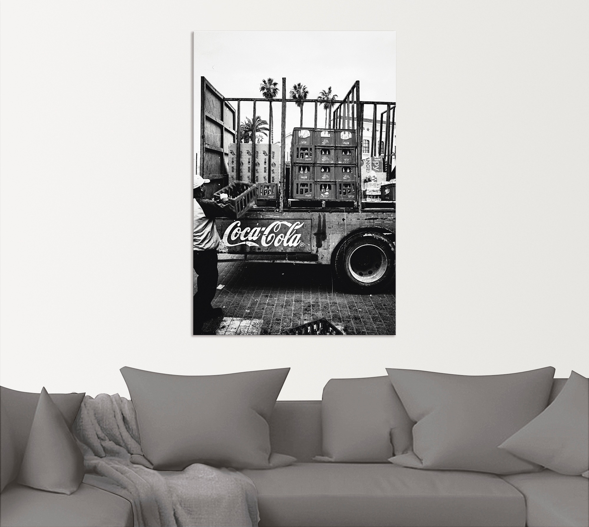 Artland Wandbild »CocaCola-LKW in El Jadida - Marokko«, Auto, (1 St.), als Alubild, Outdoorbild, Leinwandbild, Poster, Wandaufkleber