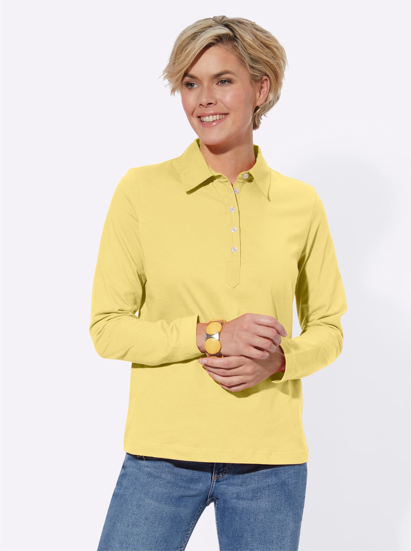 Casual Looks Langarm-Poloshirt »Poloshirt«, (1 tlg.)