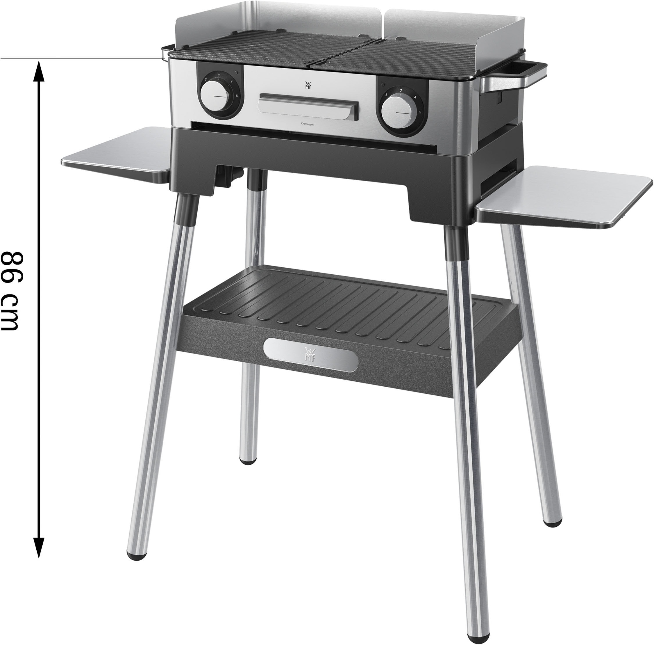 WMF Standgrill »Lono Master, inkl. Standfuß« 2400 W antihaftbeschichtete Aluminium-Gussplatten, Outdoor geeignet
