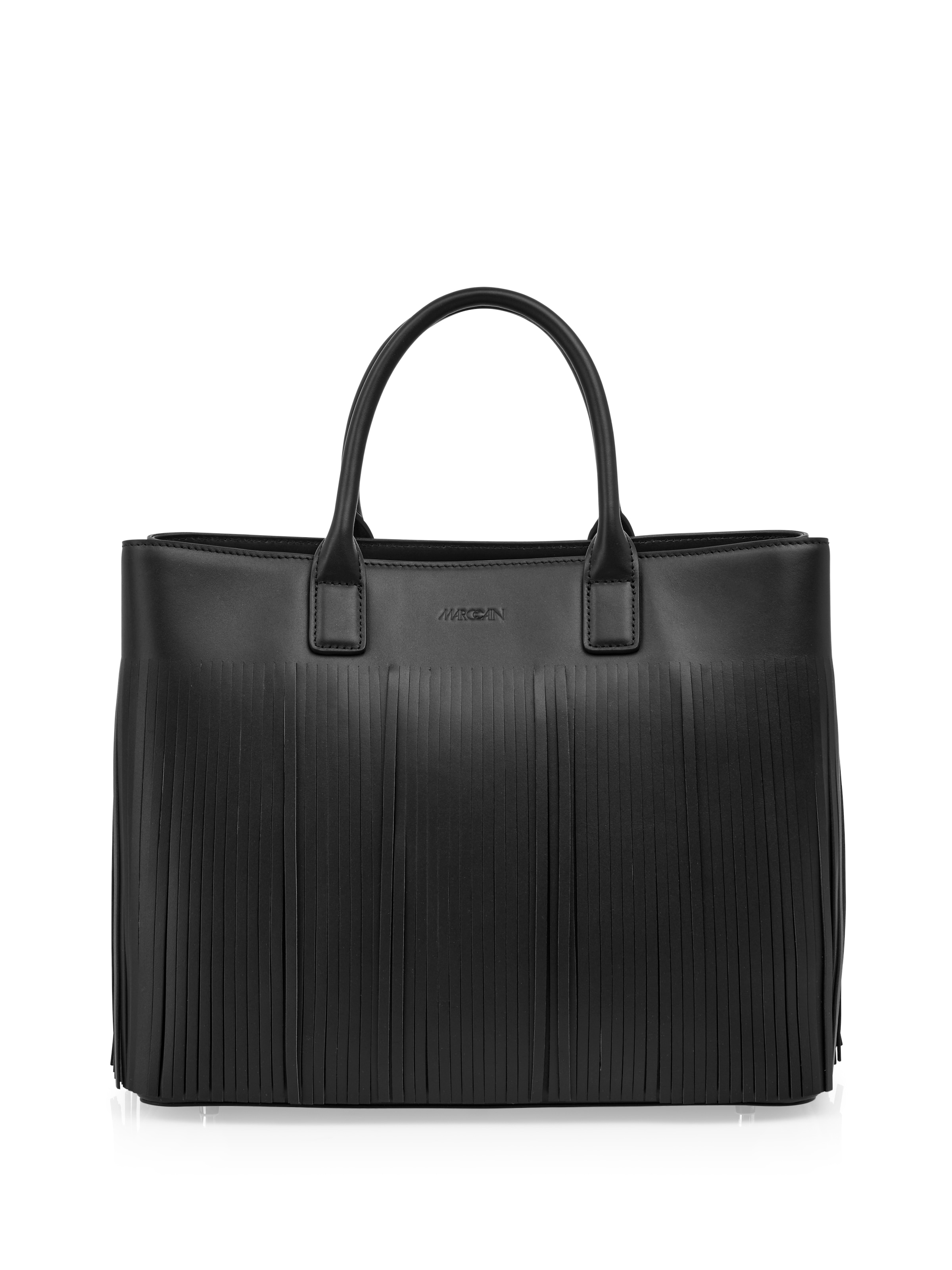 Marc Cain Henkeltasche Damen, Umhängetasche, Schultertasche mit Logoschriftzug