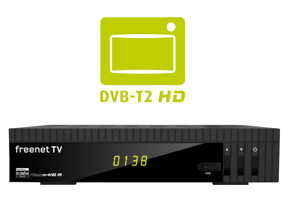 m4HD IR DVB-T2 Receiver inkl. 3 Monate freenet TV gratis