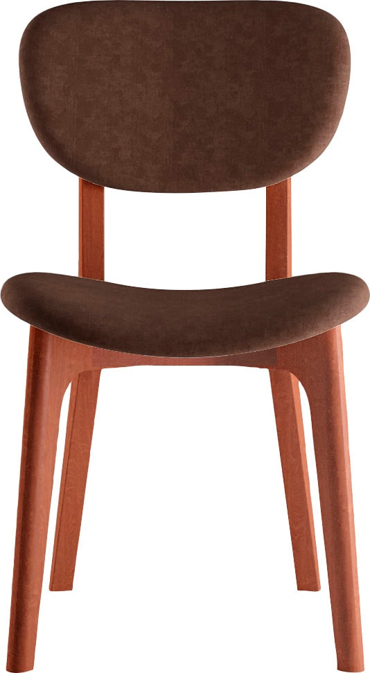 INOSIGN Stuhl »COZY Made in Italy«, (Set), 2 St., Microfaser, Gestell in Buche, Kirsch- oder Nussbaum, Massivholz, Design Stuhl