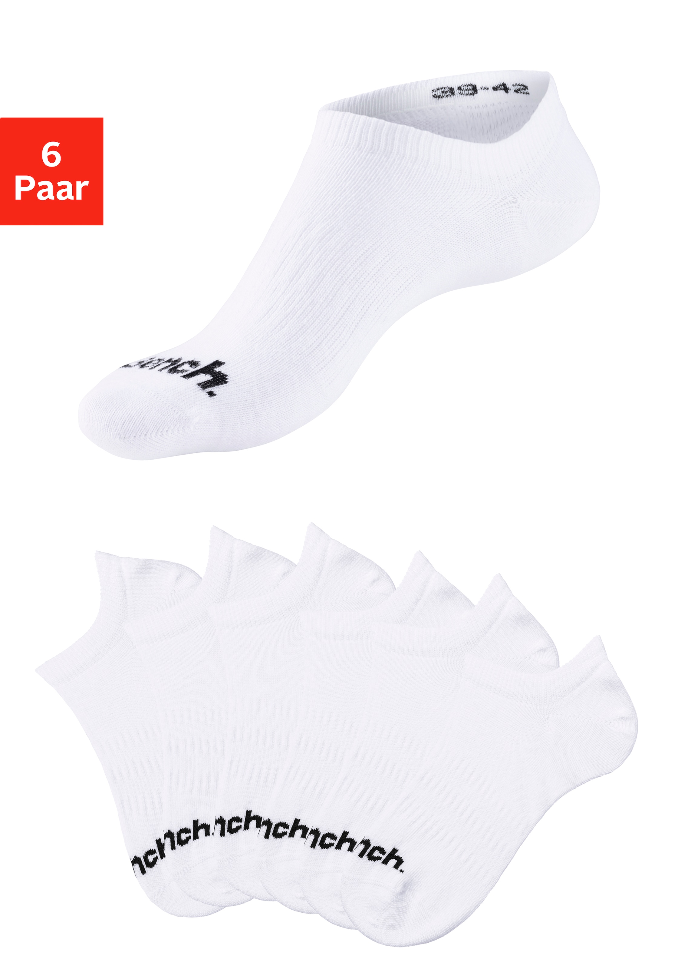 Sportsocken, (Packung, 6 Paar), Sneakersocken verschwinden im Schuh