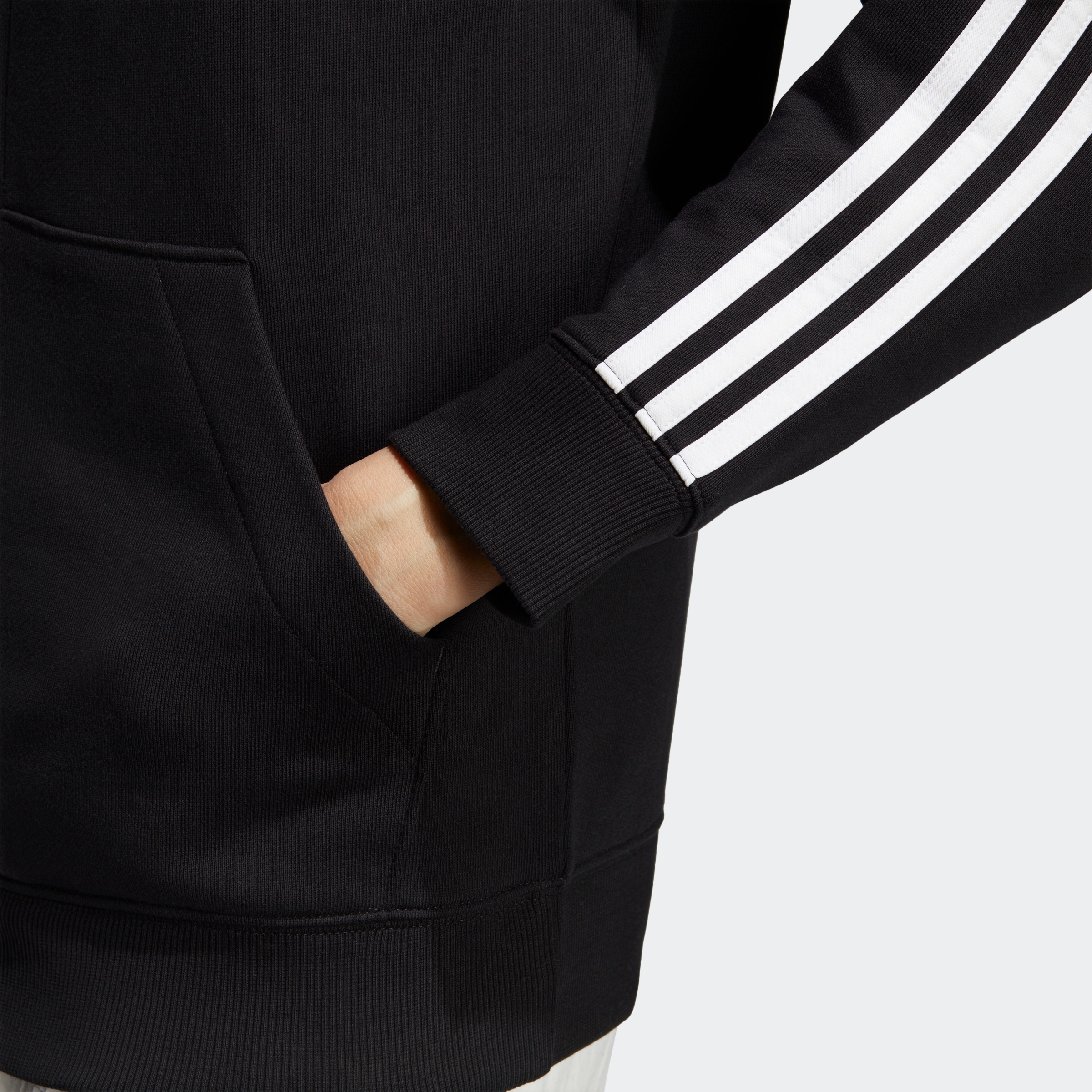 adidas Sportswear Kapuzensweatjacke »ESSENTIALS 3STREIFEN FRENCH TERRY REGULAR KAPUZENJACKE«