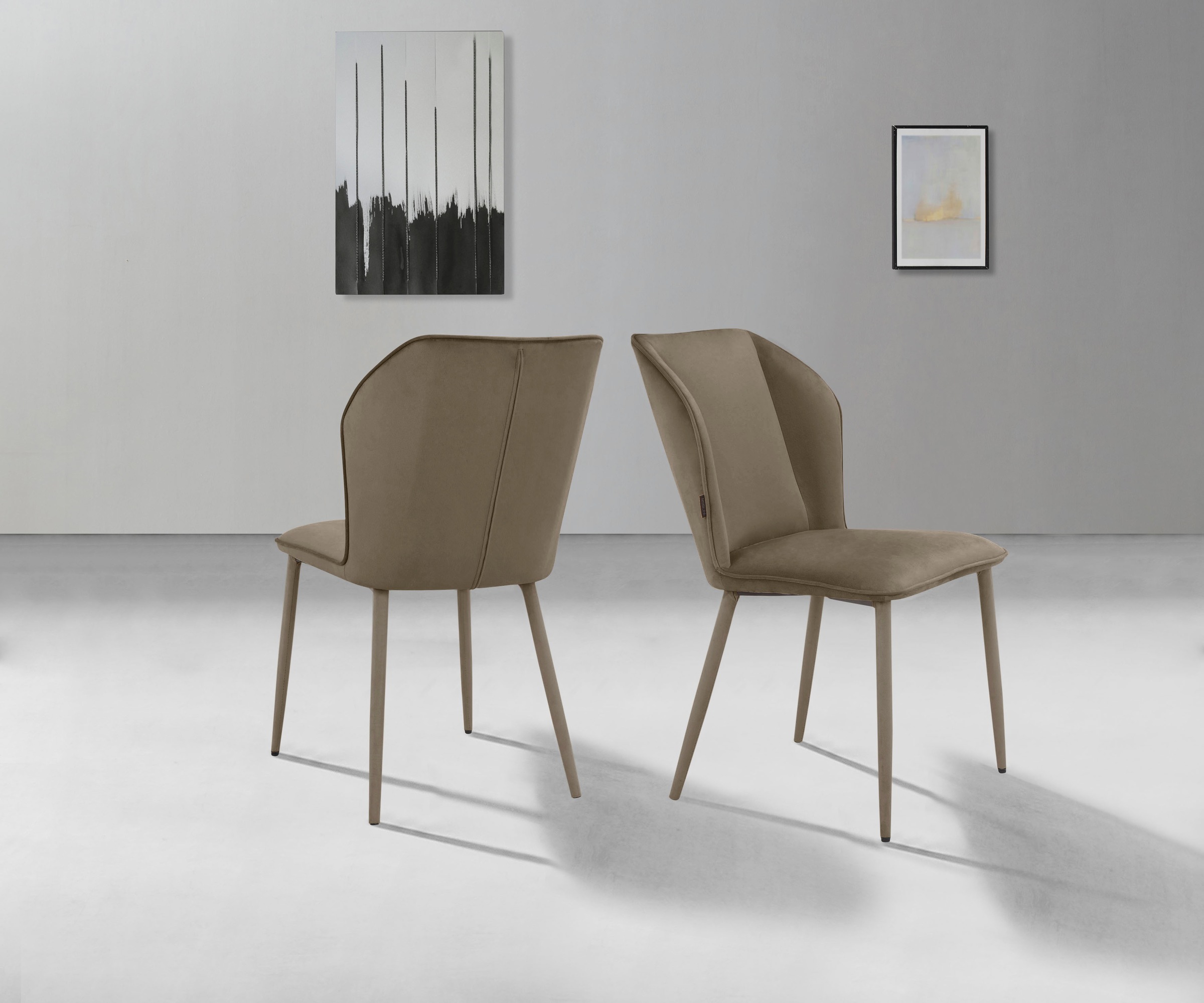 INOSIGN Esszimmerstuhl »Koa«, 2 St., Veloursstoff, in Velourstoff, mit Sitz und Rücken gepolstert, Sitzhöhe 49 cm
