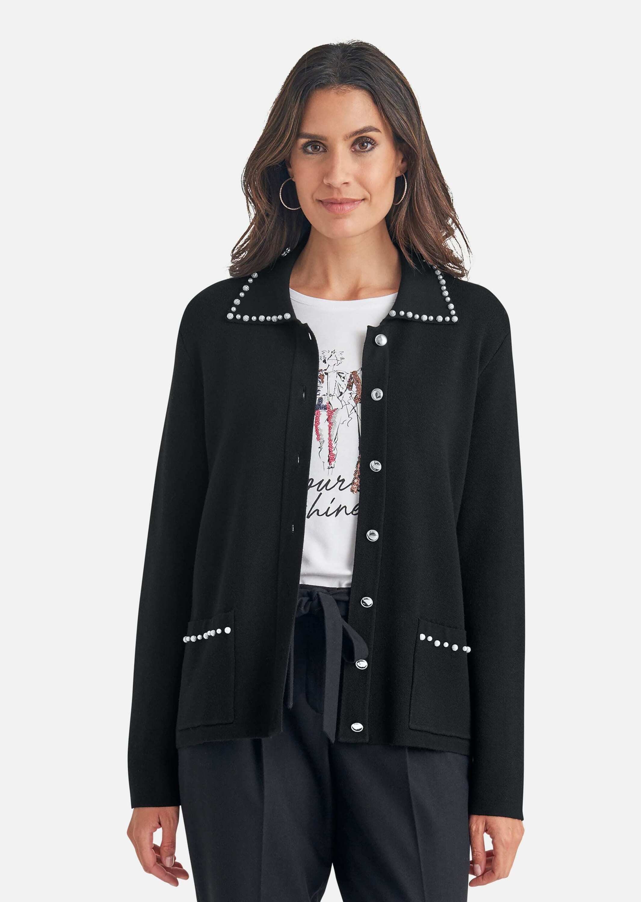 MADELEINE Strickjacke »Strickjacke Strickjacke mit Zierperlen«