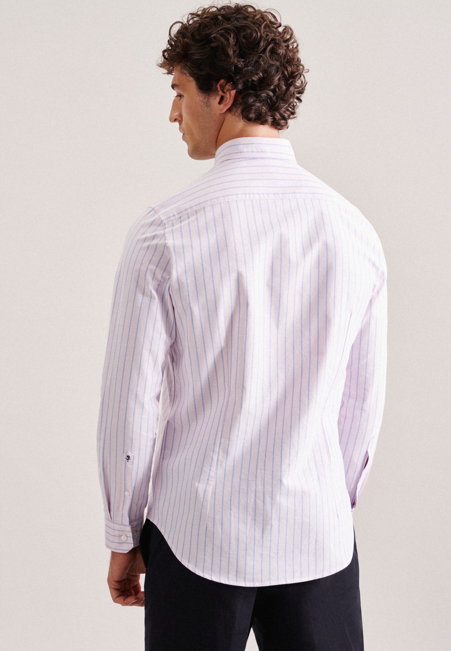seidensticker Businesshemd »Shaped«, Shaped Langarm Button-Down-Kragen Streifen